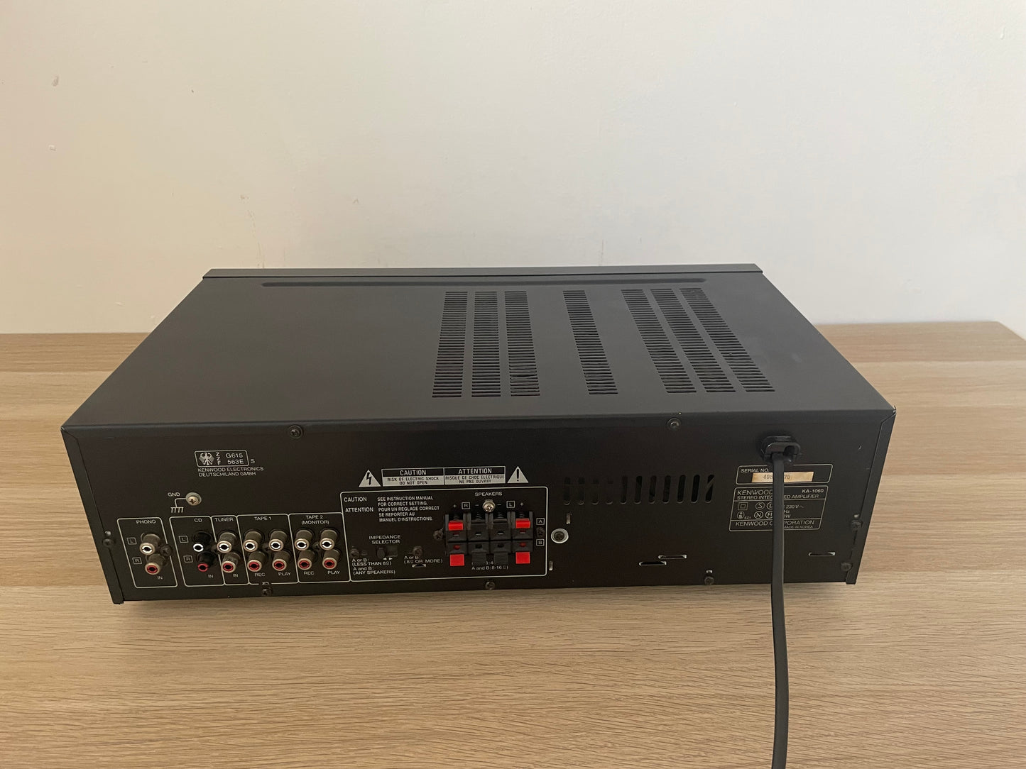 Amplificatore E Tuner Kenwood KA-1060 KT-2080 Stereo Hifi Vintage Nero Anni 90