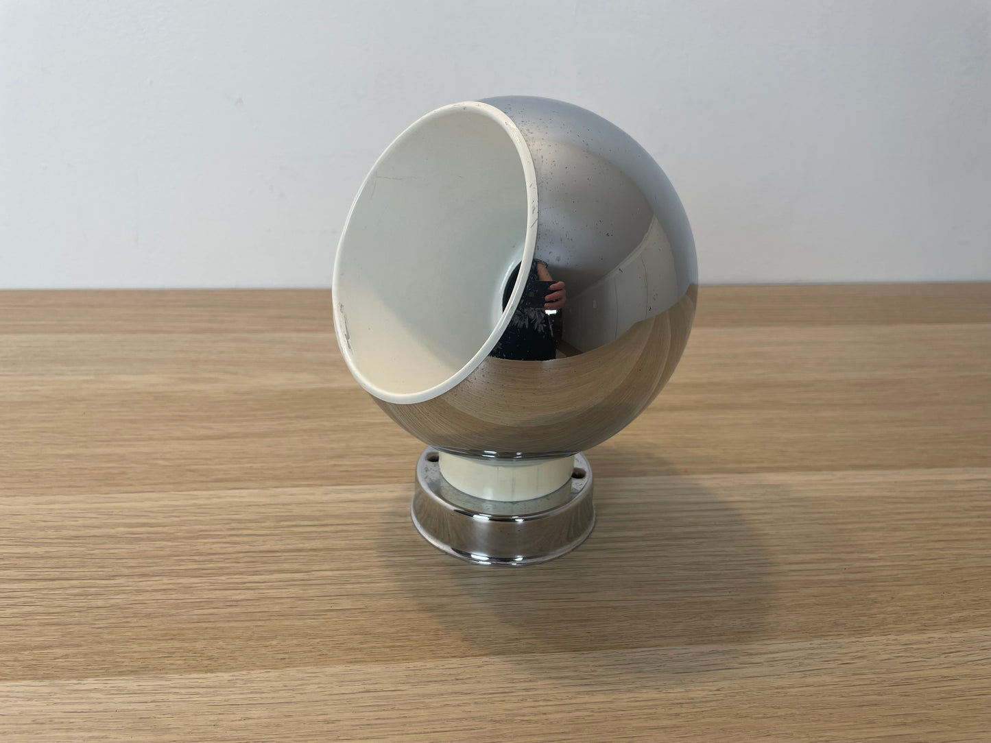 Lampada Abat-Jour Attribuibile A Goffredo Reggiani Space Age Cromata Epoca 60
