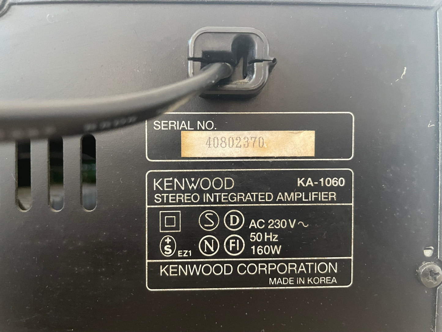 Amplificatore E Tuner Kenwood KA-1060 KT-2080 Stereo Hifi Vintage Nero Anni 90