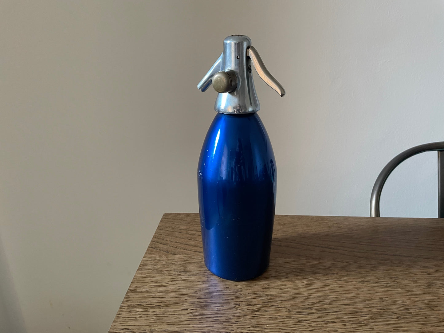Sifone per Seltz Autoseltz SACCAB Vintage Blu Design Sergio Asti Alluminio