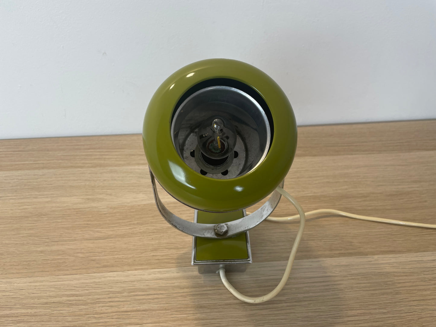 Lampada Abat-Jour Space Age Vintage Epoca Anni 60 Verde Applique O Da Tavolo