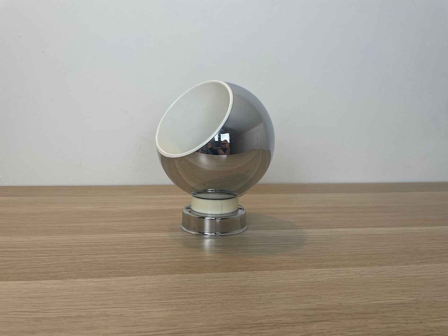 Lampada Abat-Jour Attribuibile A Goffredo Reggiani Space Age Cromata Epoca 60