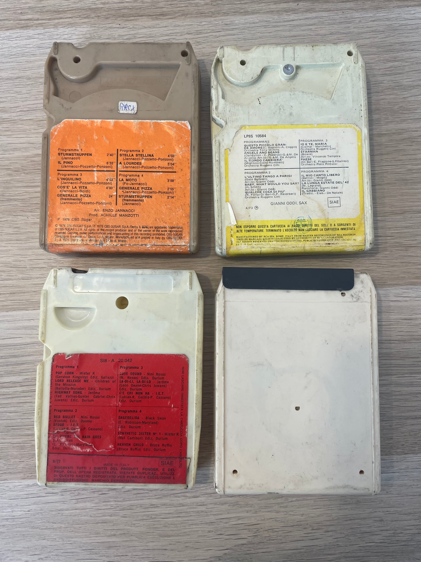 Lotto 4 Cassette Stereo 8 Ultimo Tango A Parigi Popcorn Cochi E Renato Varie AAV