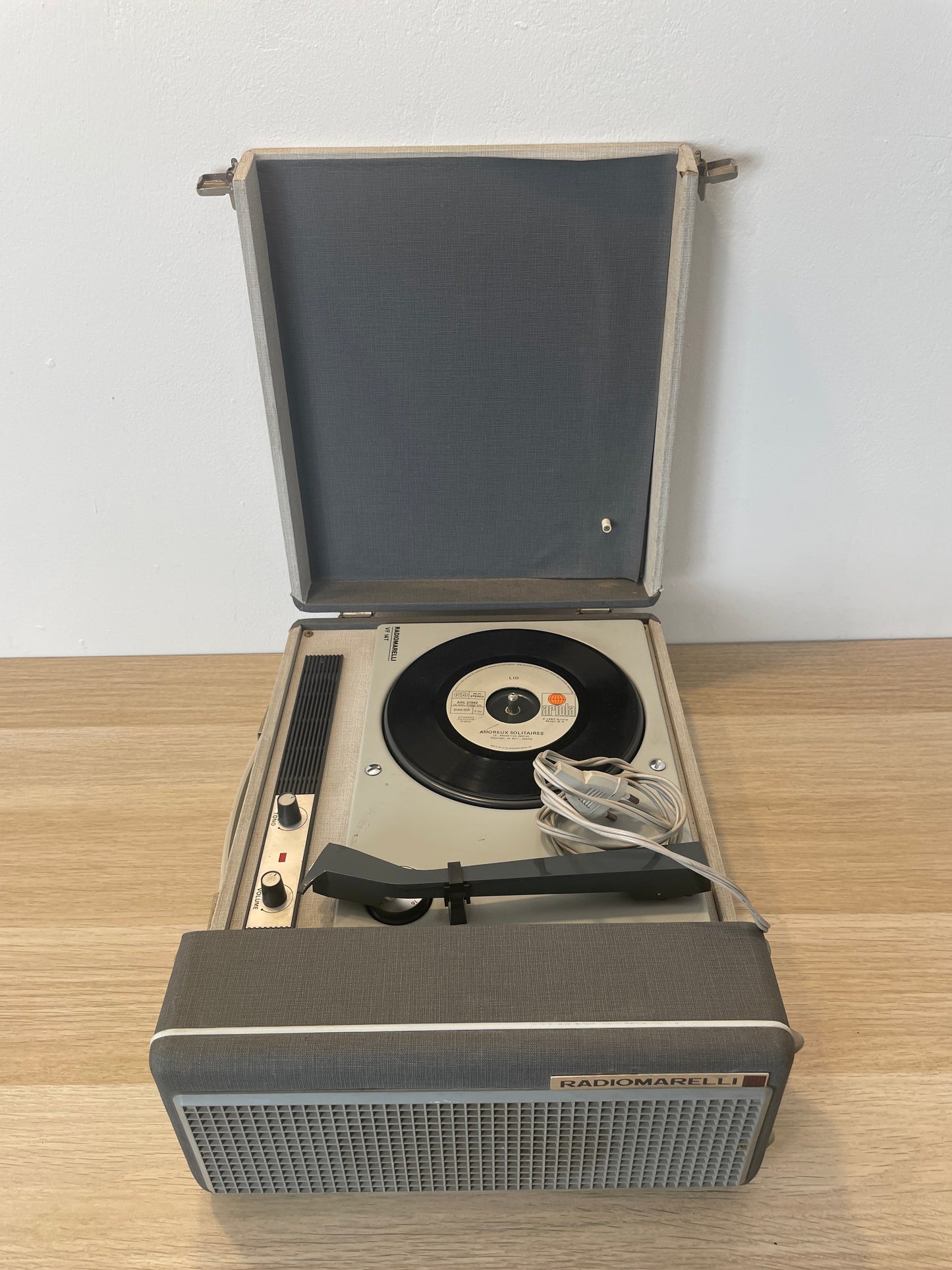 Fonovaligia Radiomarelli VF 14T Vintage Epoca Anni 60 Per Pezzi Di Ricambio Grigio