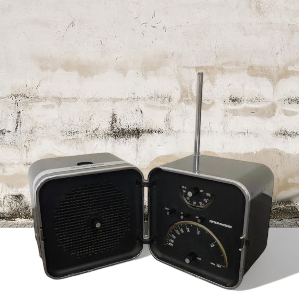 Radio Cubo Brionvega TS 502 Vintage Design Zanuso Sapper Colore Nero MoMa NYC