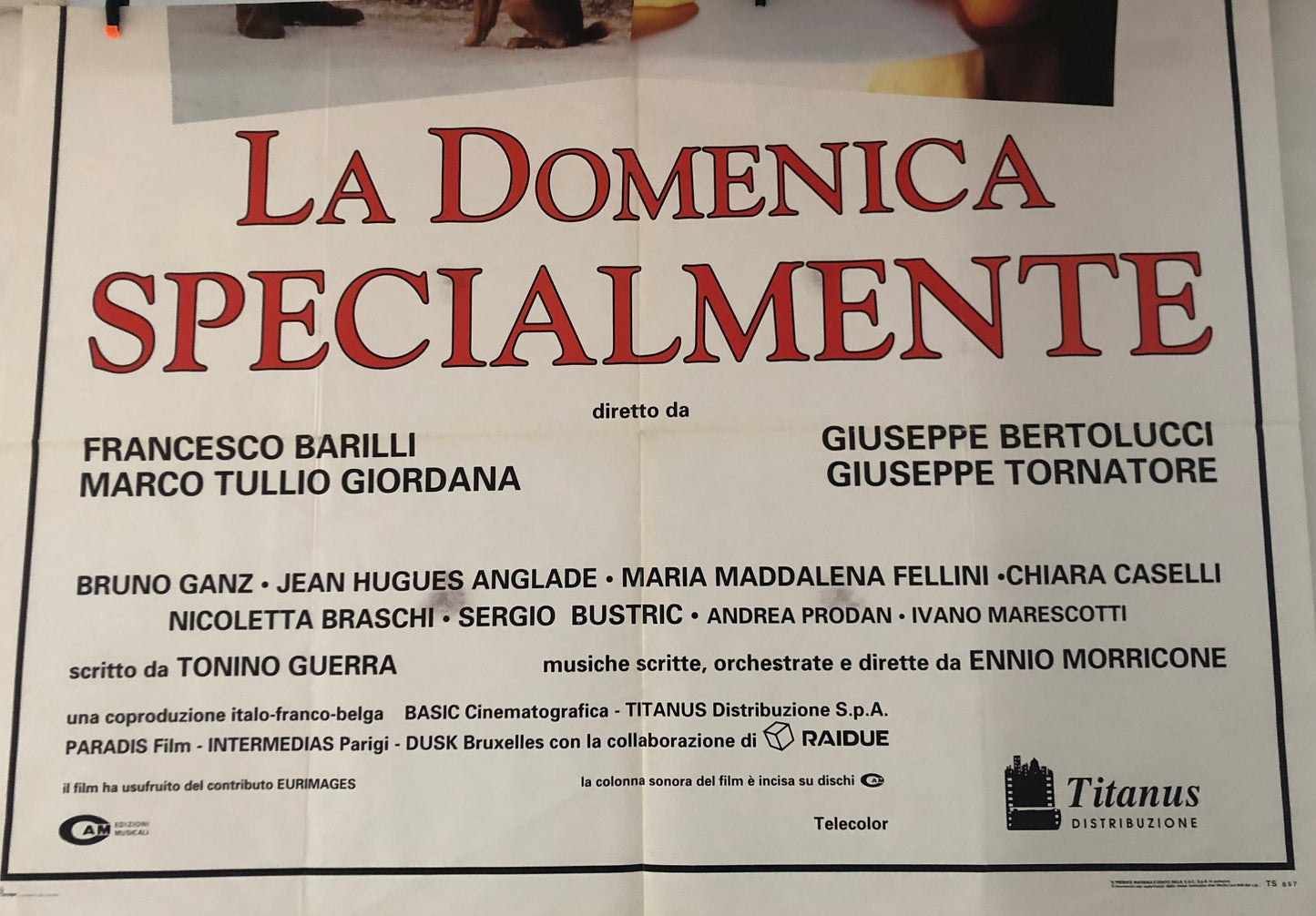 Manifesti Da Cinema Originali Film "La Domenica Specialmente", misure totali 280x200
