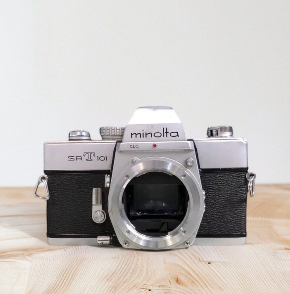 Fotocamera Analogica Minolta SR T 101 Vintage Anni 60 Reflex Corpo E Manuale Uso