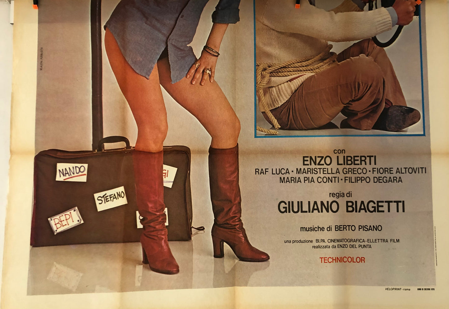 Manifesti Cinema Originali Film "Donna...Cosa Si Fa Per Te", Anno 1976, misure 280x200 cm