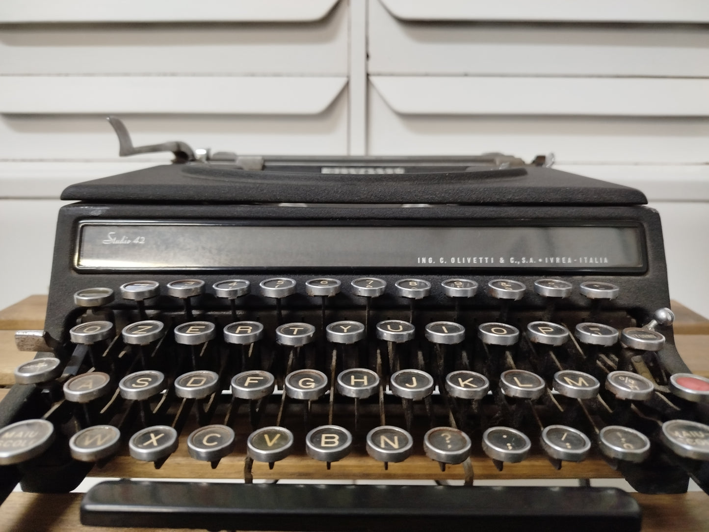 Macchina Da Scrivere Olivetti Studio 42 Portatile Vintage Epoca Anni 30 Colore Nero