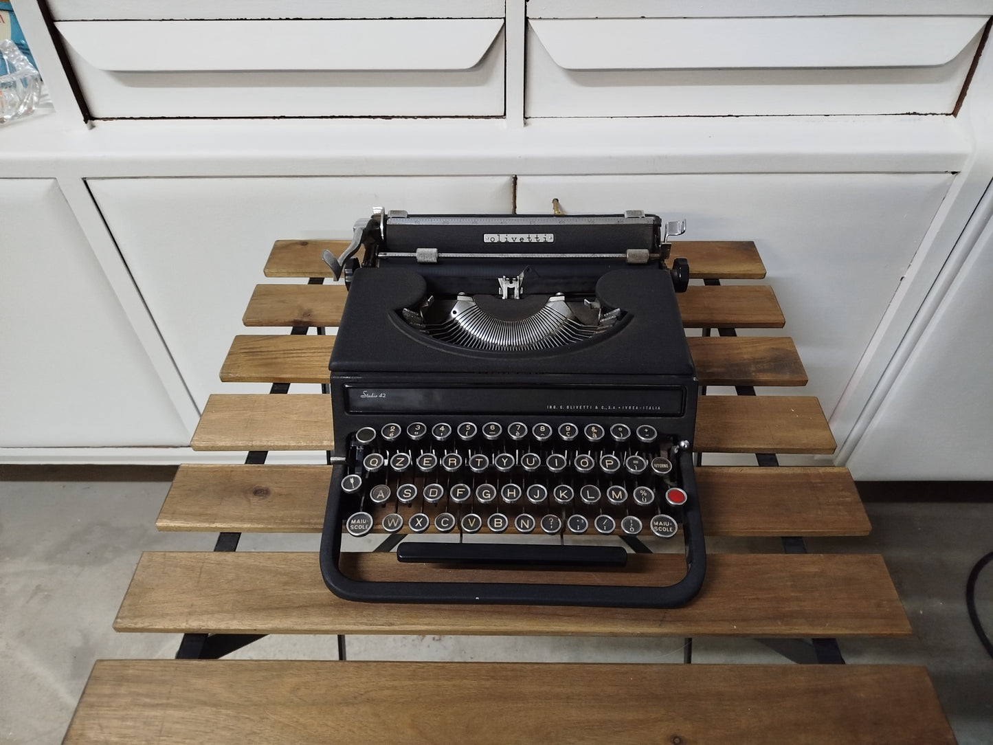 Macchina Da Scrivere Olivetti Studio 42 Portatile Vintage Epoca Anni 30 Colore Nero