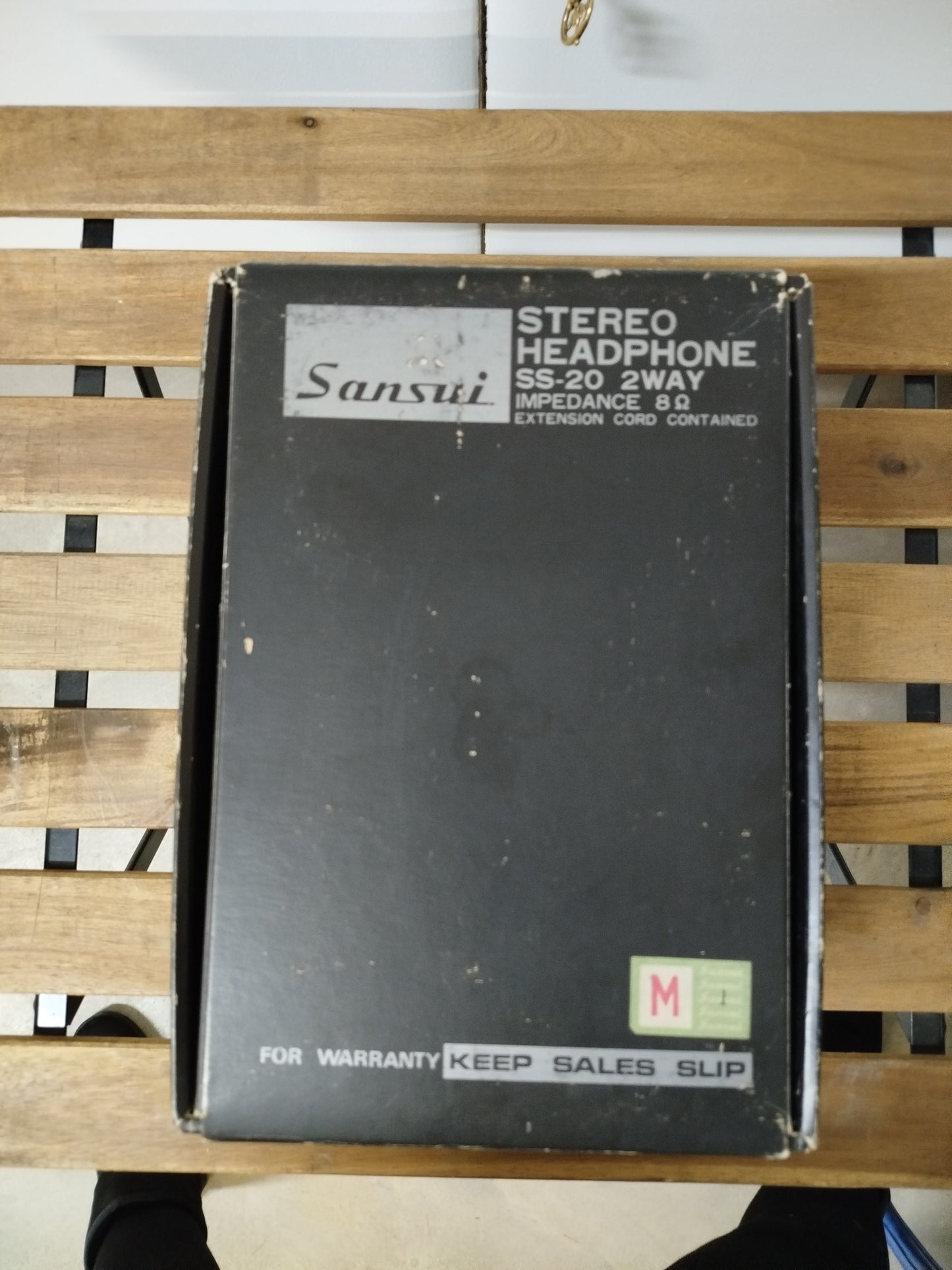 Cuffie Sansui SS20 Vintage Epoca Anni 70 Con Scatola Originale Istruzioni White