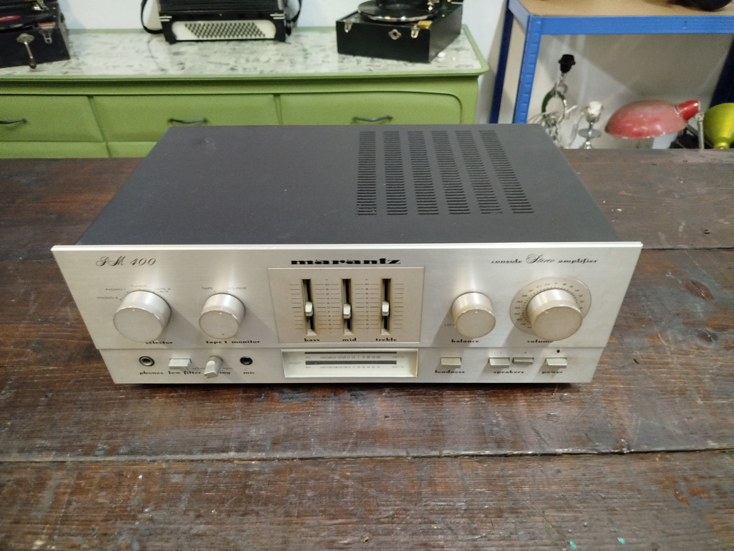 Amplificatore Marantz PM 400 Vintage Epoca Anni 80 Argento Stereo HiFi Giappone