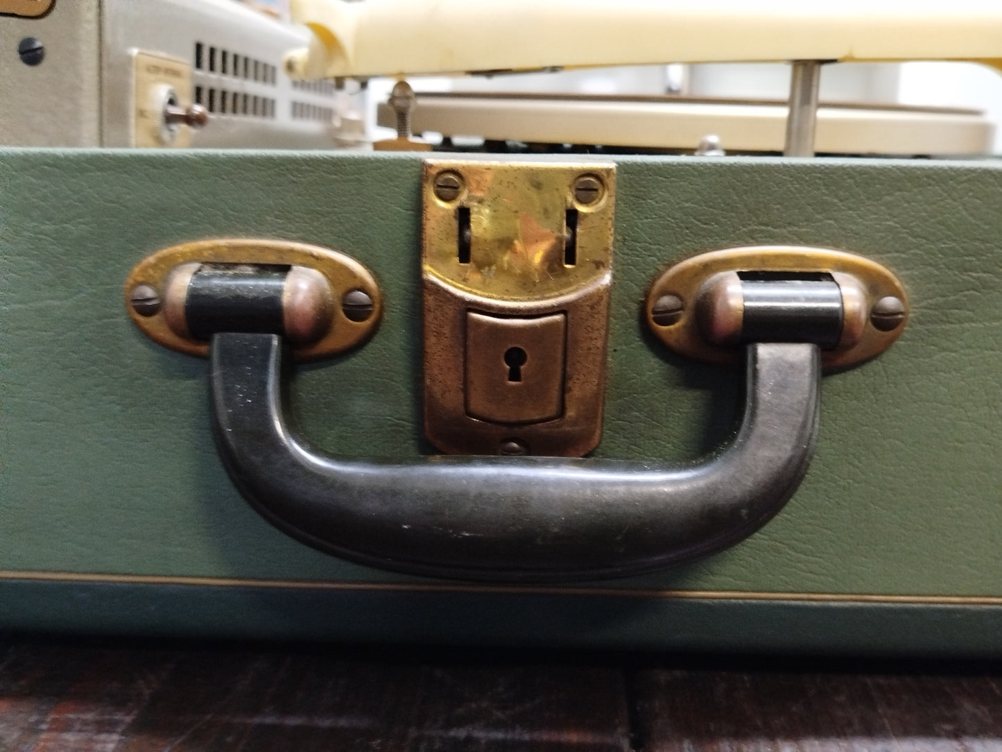 Fonovaligia Giradischi Lesa Vintage Antica Epoca Anni 60 Colore Verde Funzionante