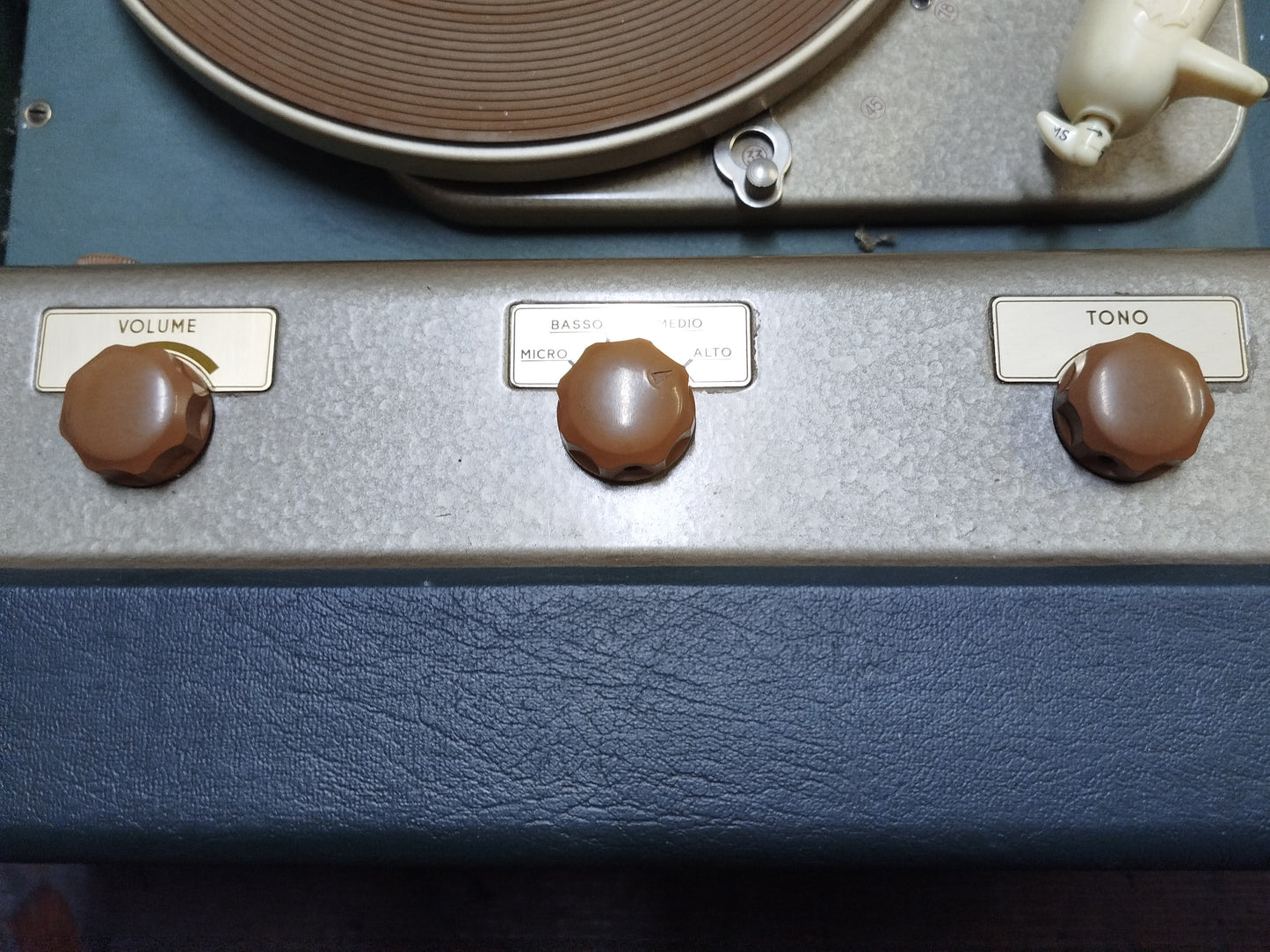 Fonovaligia Giradischi Lesa Vintage Antica Epoca Anni 60 Colore Verde Funzionante