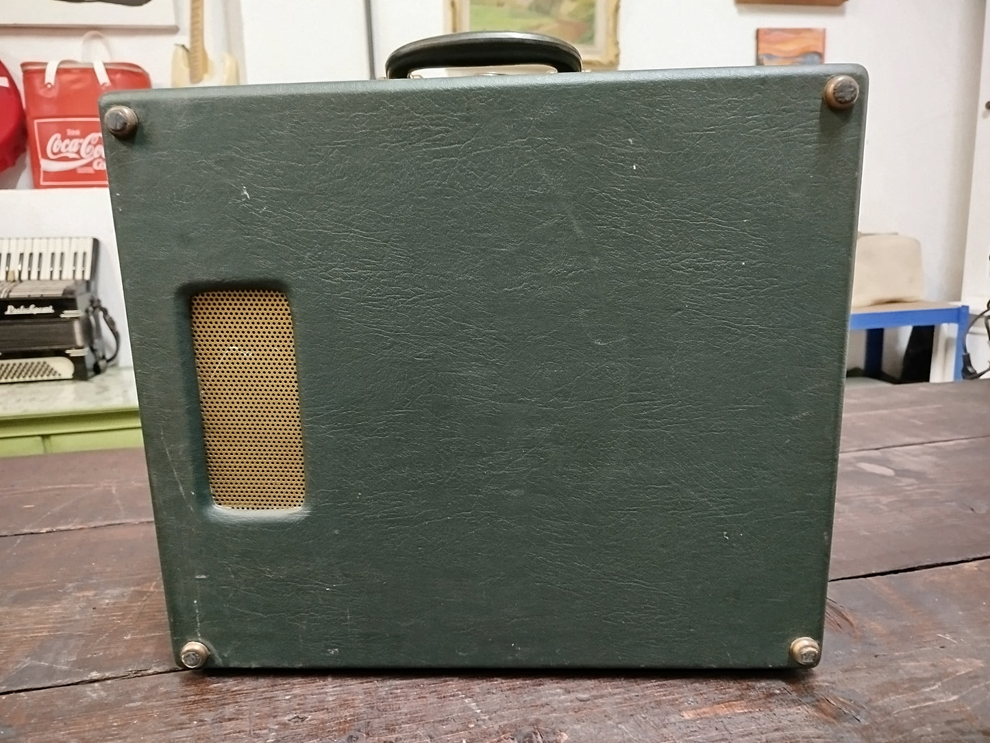 Fonovaligia Giradischi Lesa Vintage Antica Epoca Anni 60 Colore Verde Funzionante