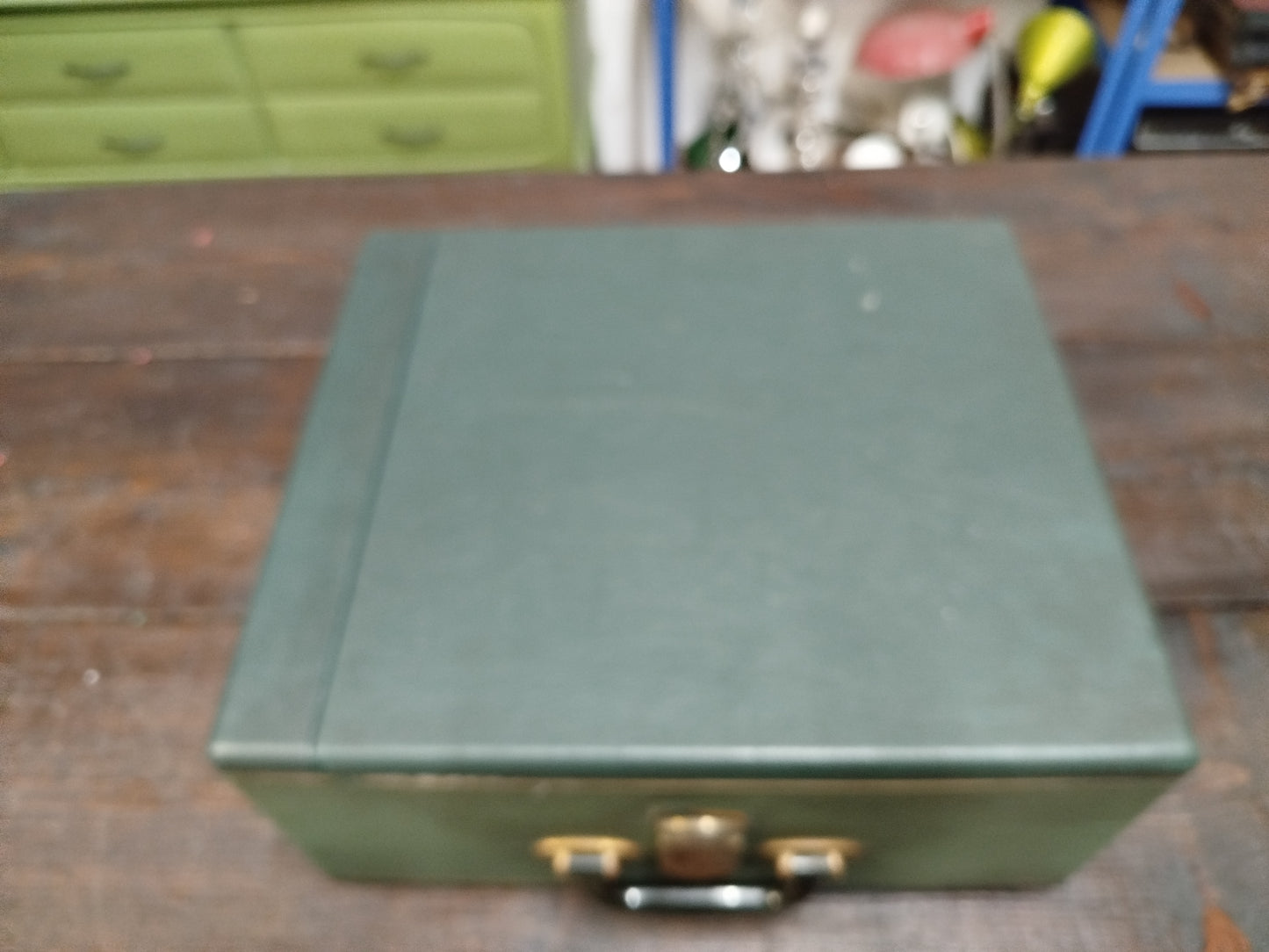 Fonovaligia Giradischi Lesa Vintage Antica Epoca Anni 60 Colore Verde Funzionante