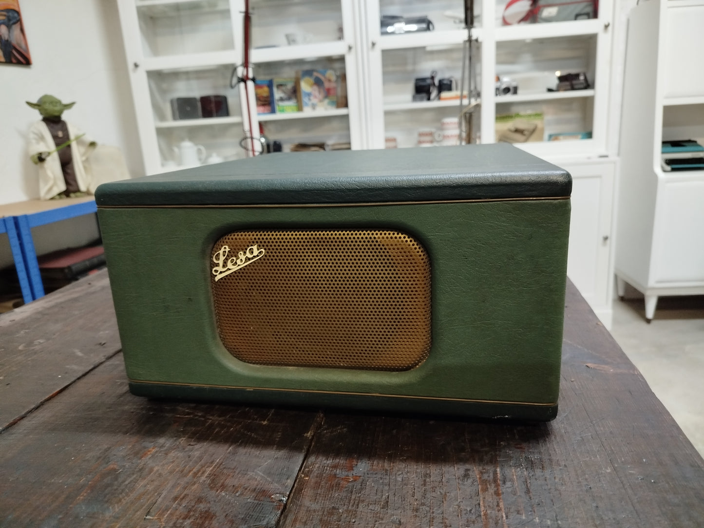 Fonovaligia Giradischi Lesa Vintage Antica Epoca Anni 60 Colore Verde Funzionante