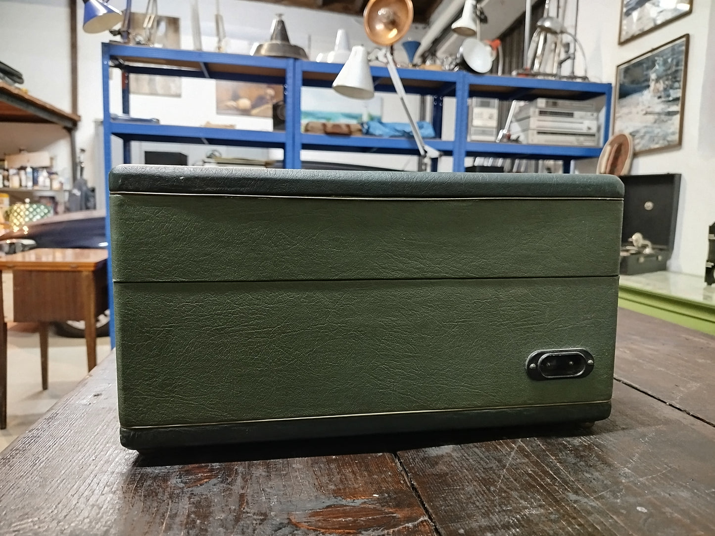 Fonovaligia Giradischi Lesa Vintage Antica Epoca Anni 60 Colore Verde Funzionante