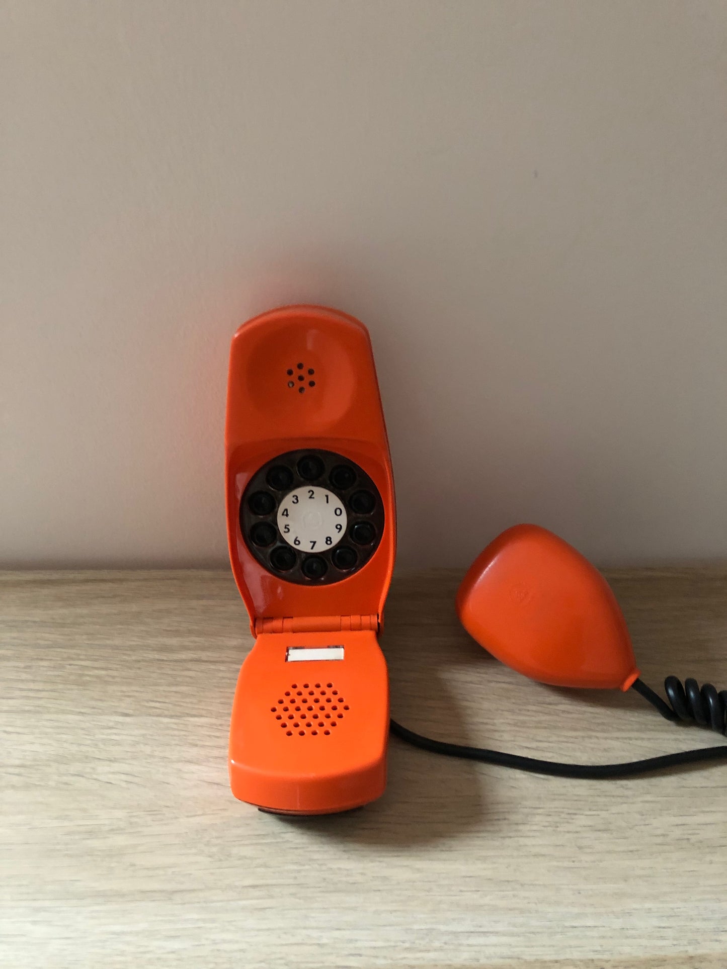 Telefono Grillo Vintage Epoca Anni 60 Design Zanuso Sapper Arancione Siemens Auso