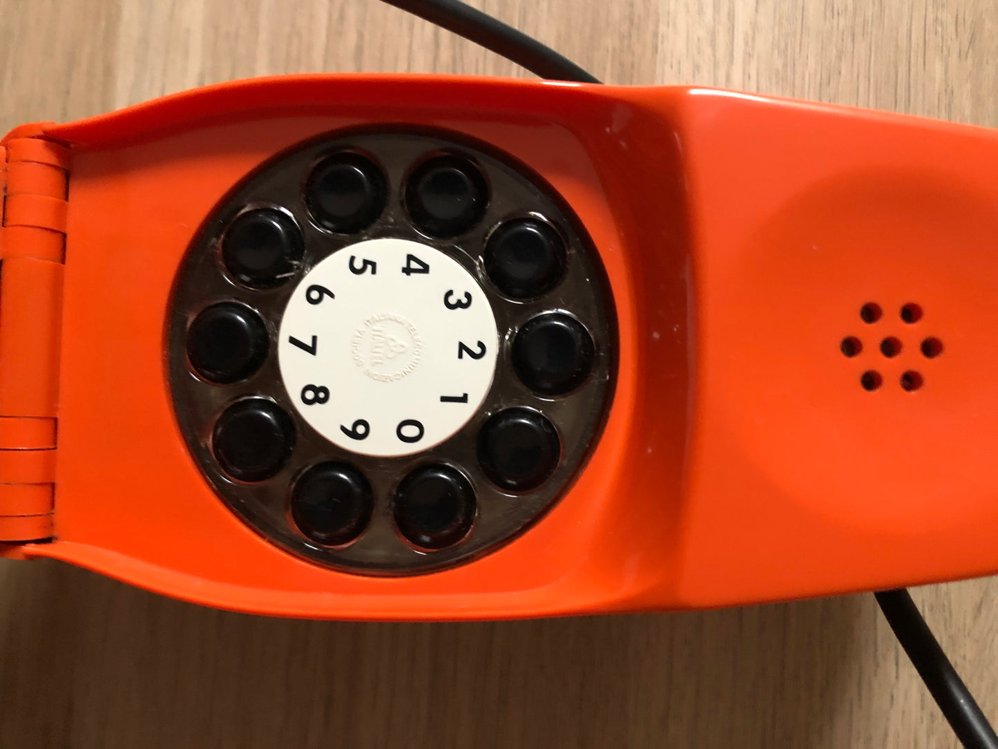 Telefono Grillo Vintage Epoca Anni 60 Design Zanuso Sapper Arancione Siemens Auso