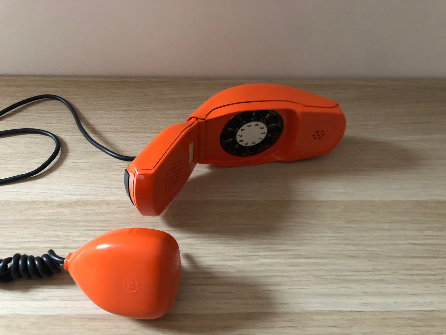 Telefono Grillo Vintage Epoca Anni 60 Design Zanuso Sapper Arancione Siemens Auso