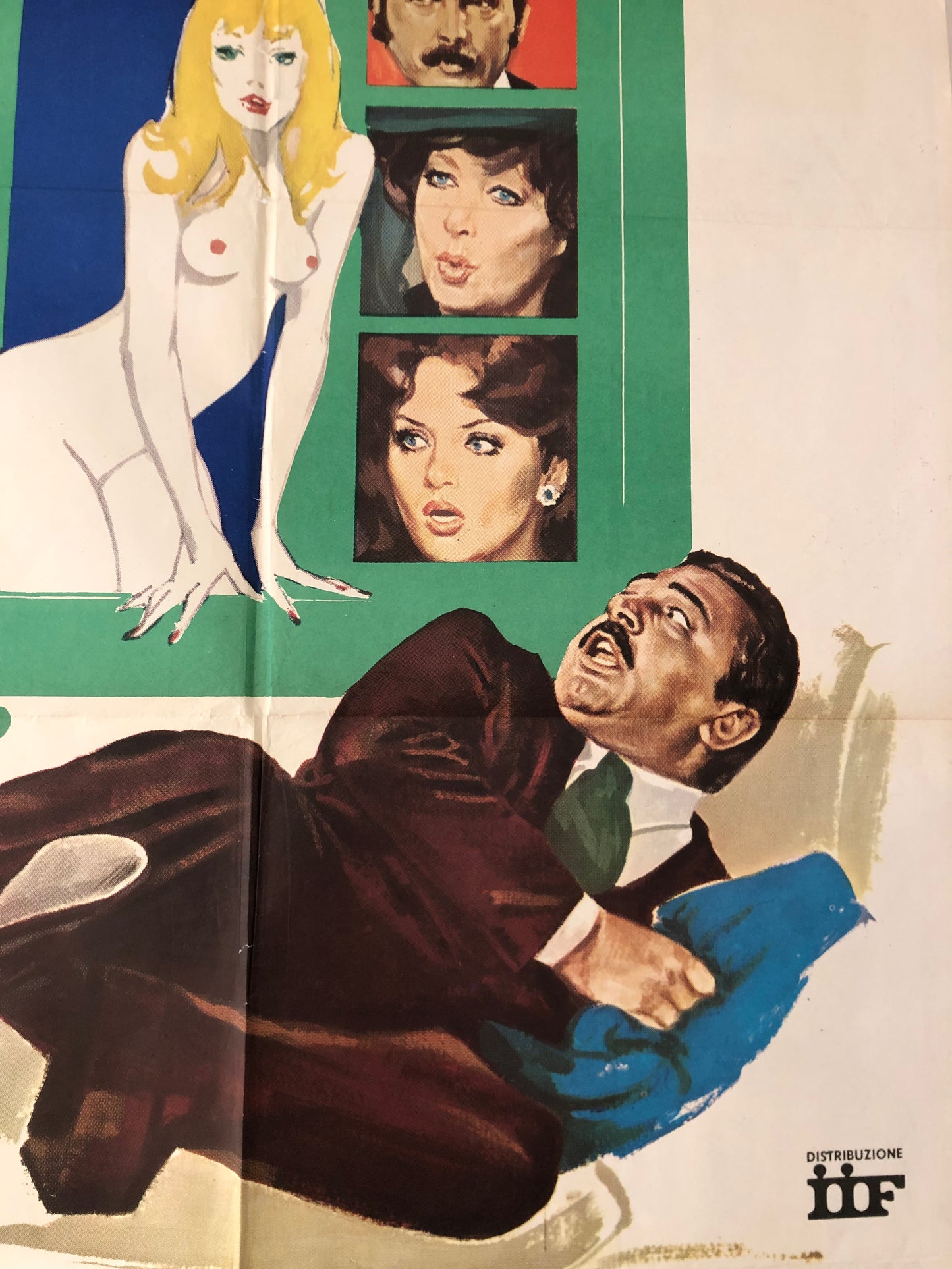 Manifesto Da Cinema Originale Film “Peccatori Di Provincia” con Renzo Montagnani, Anno 1976 Locandina 140x100