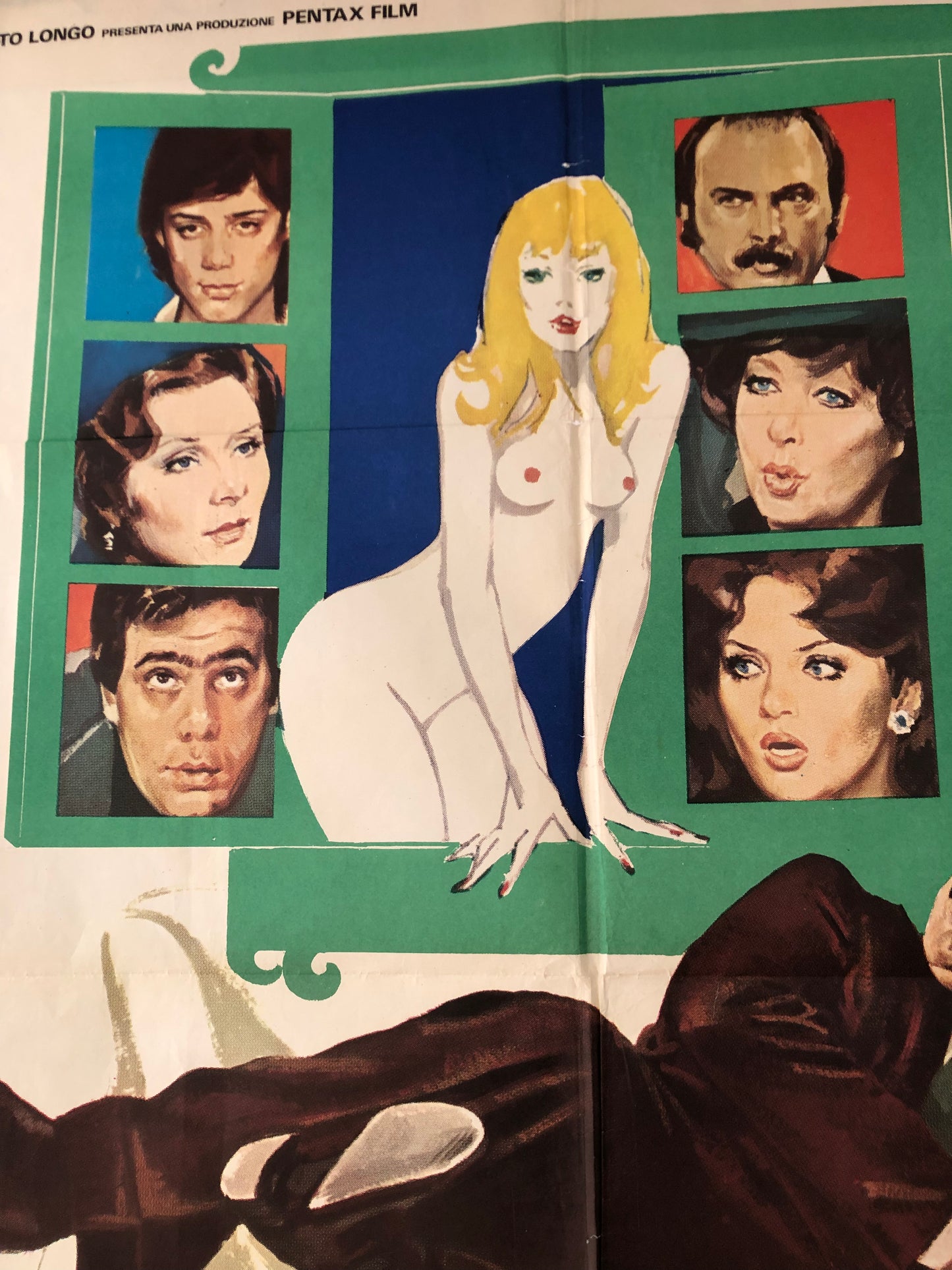 Manifesto Da Cinema Originale Film “Peccatori Di Provincia” con Renzo Montagnani, Anno 1976 Locandina 140x100