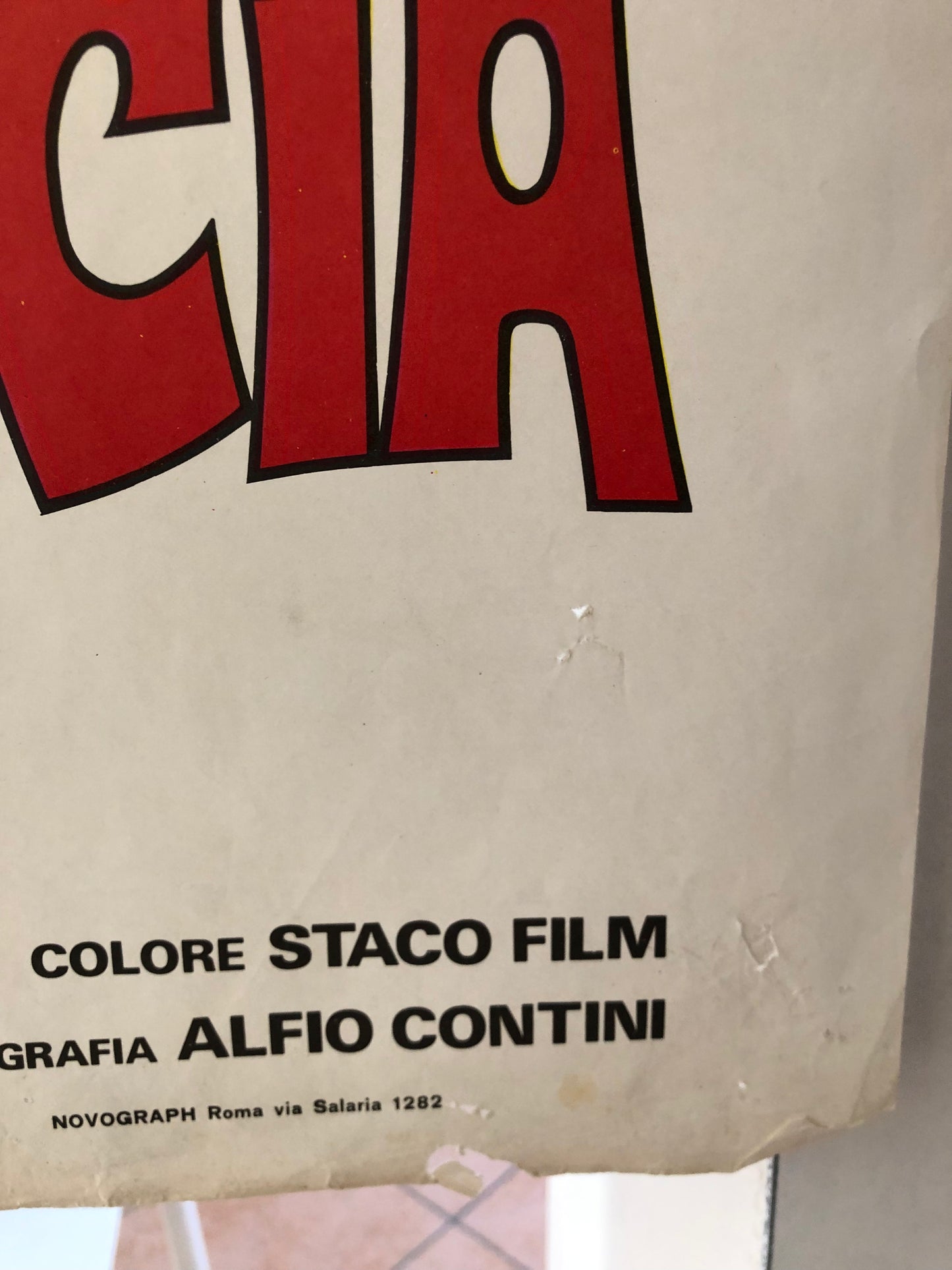 Manifesto Da Cinema Originale Film “Peccatori Di Provincia” con Renzo Montagnani, Anno 1976 Locandina 140x100