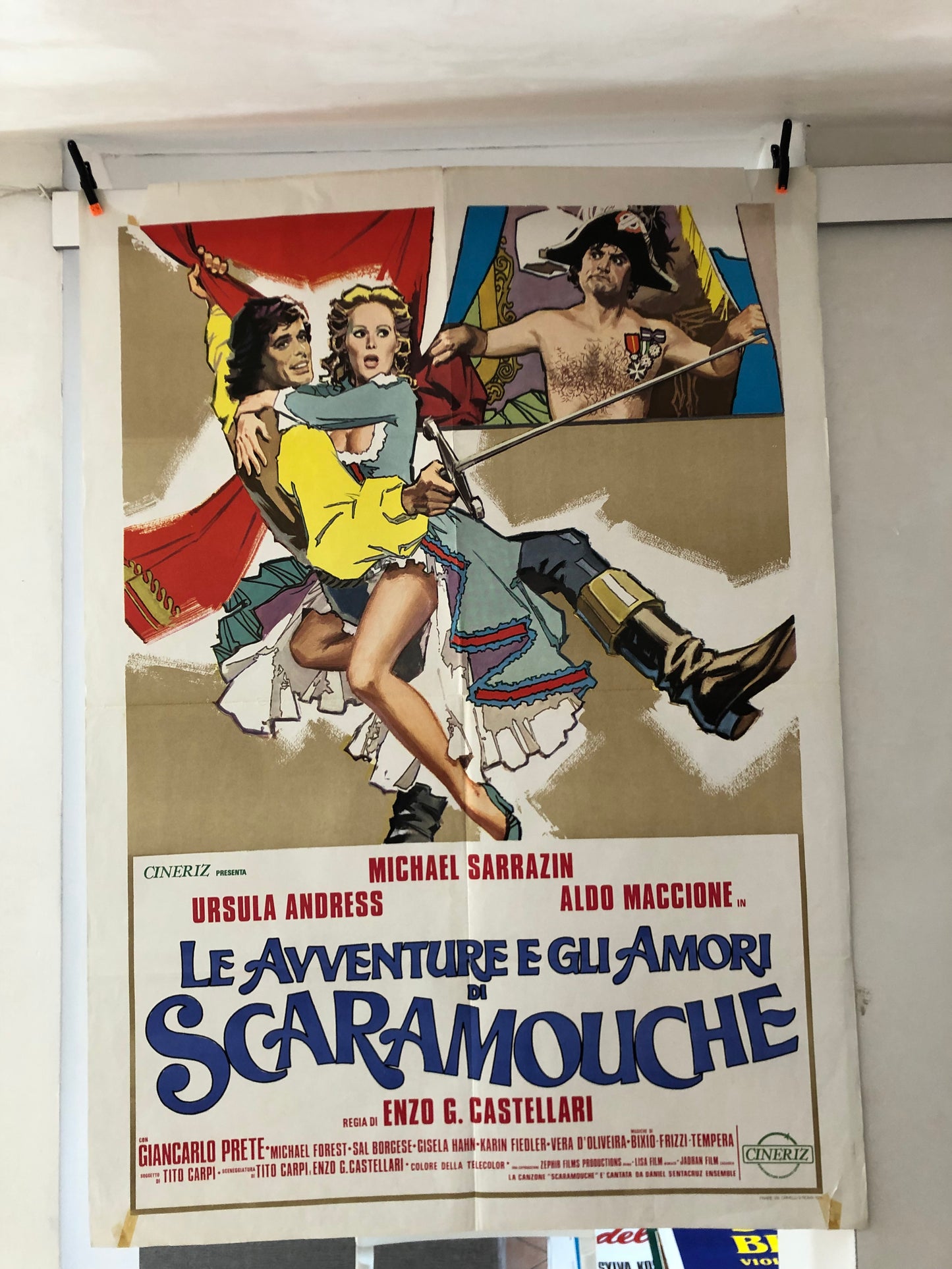 Manifesto Da Cinema Originale "Scaramouche - Le Avventure E Gli Amori" Anno 1976, misure 140x100