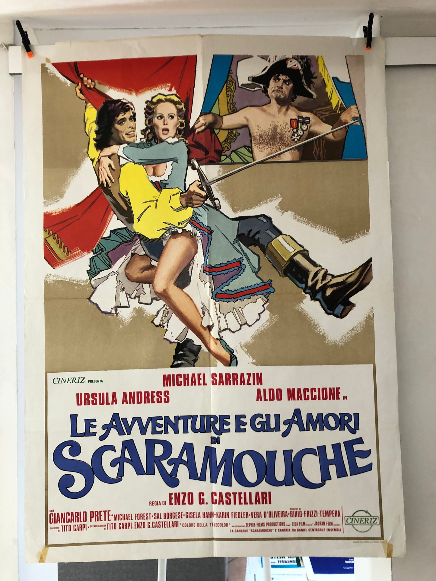 Manifesto Da Cinema Originale "Scaramouche - Le Avventure E Gli Amori" Anno 1976, misure 140x100