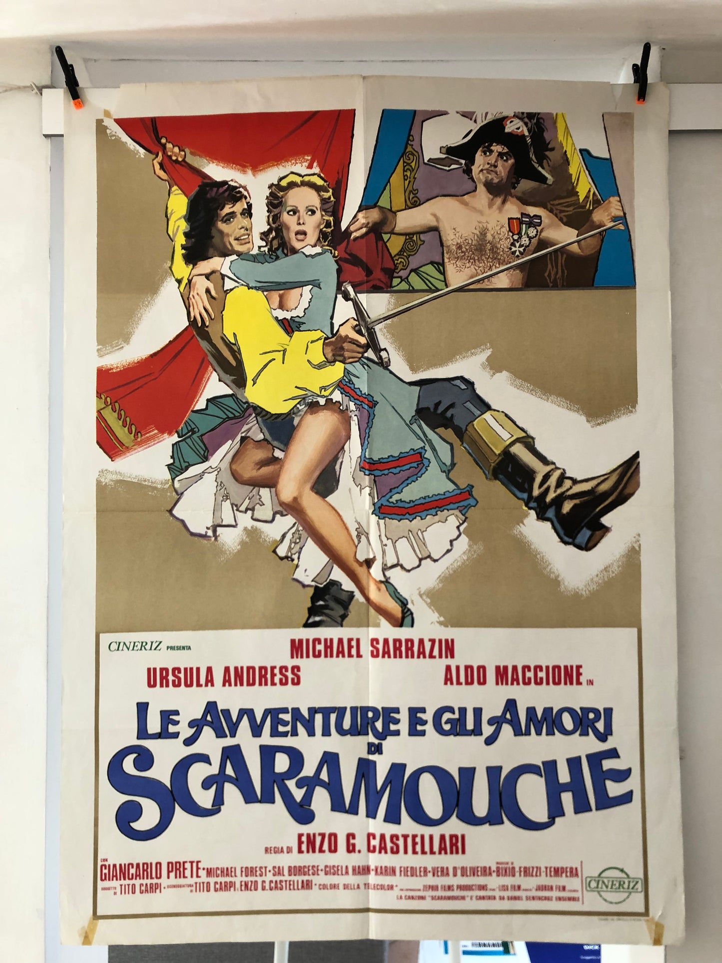 Manifesto Da Cinema Originale "Scaramouche - Le Avventure E Gli Amori" Anno 1976, misure 140x100