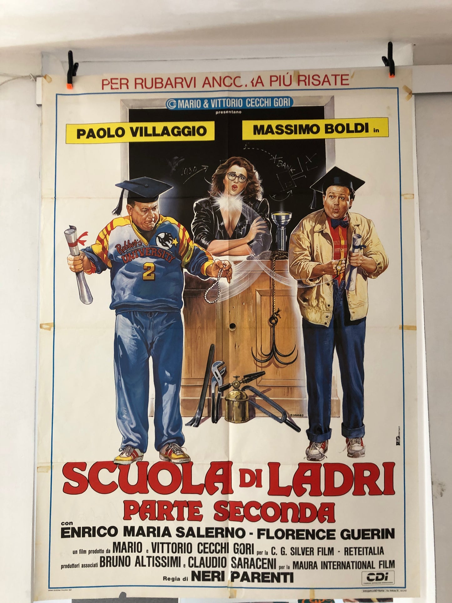 Manifesto Cinema Originale "Scuola Di Ladri - Parte Seconda" Locandina misure 140x100