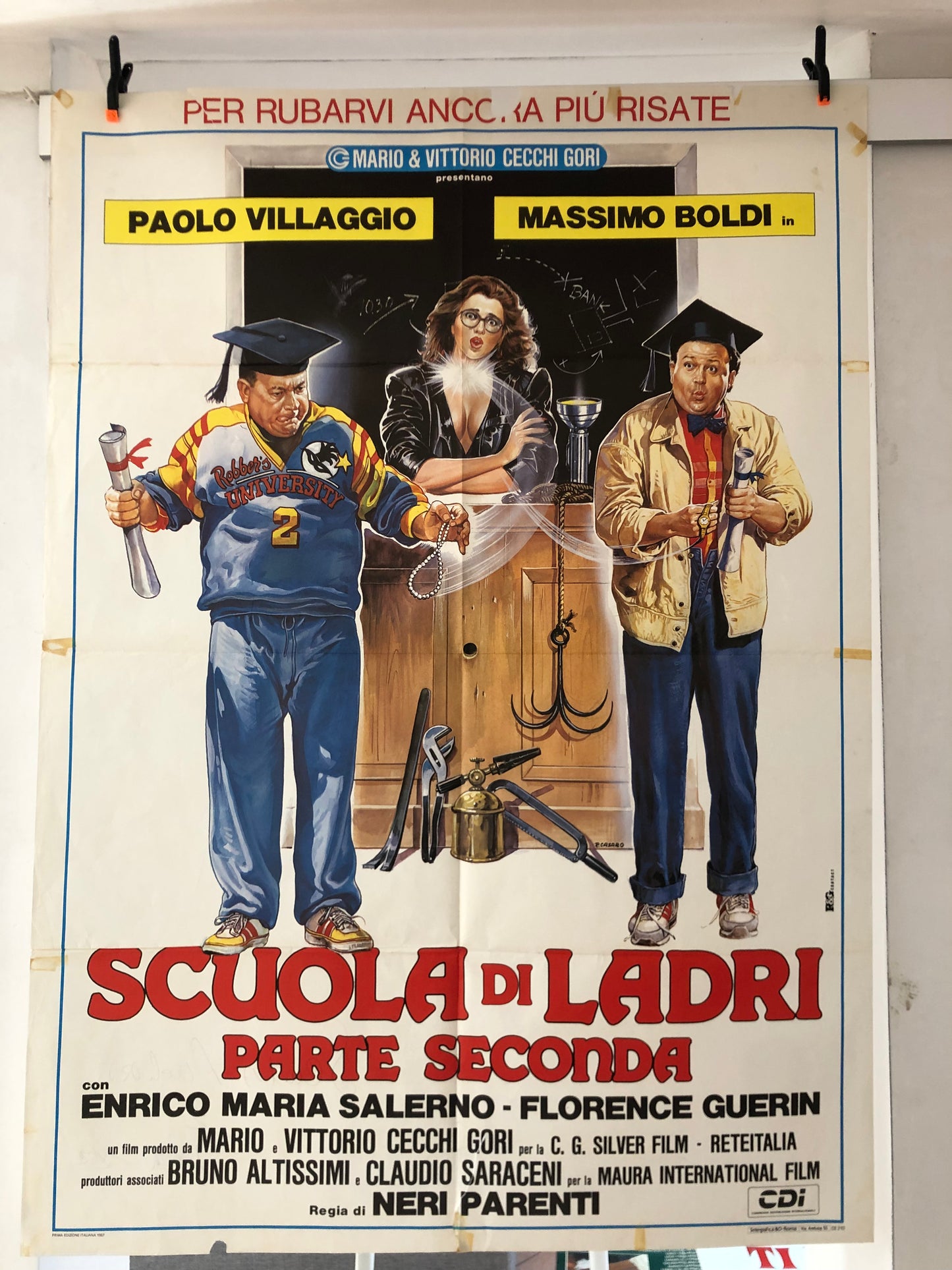 Manifesto Cinema Originale "Scuola Di Ladri - Parte Seconda" Locandina misure 140x100
