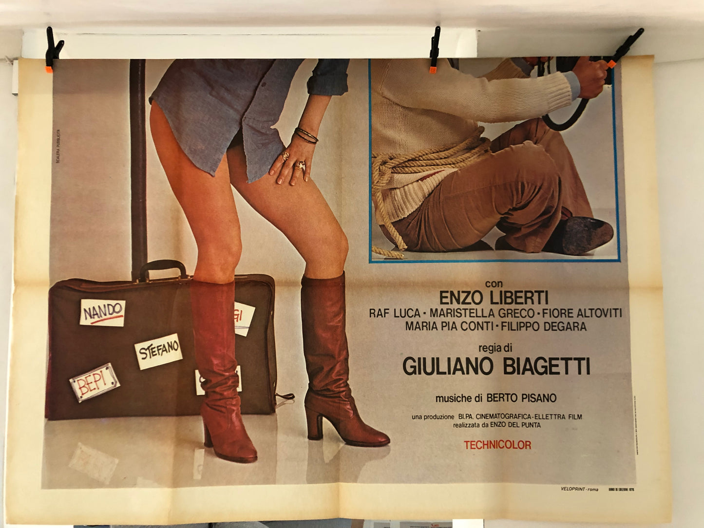 Manifesti Cinema Originali Film "Donna...Cosa Si Fa Per Te", Anno 1976, misure 280x200 cm