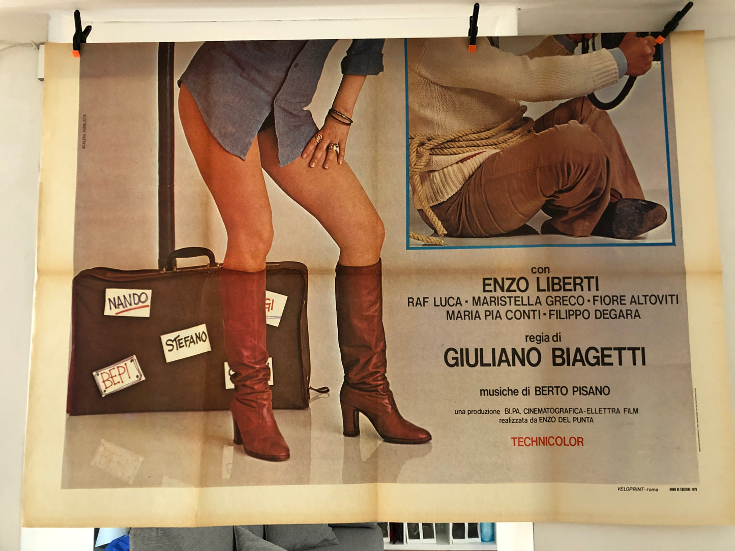Manifesti Cinema Originali Film "Donna...Cosa Si Fa Per Te", Anno 1976, misure 280x200 cm