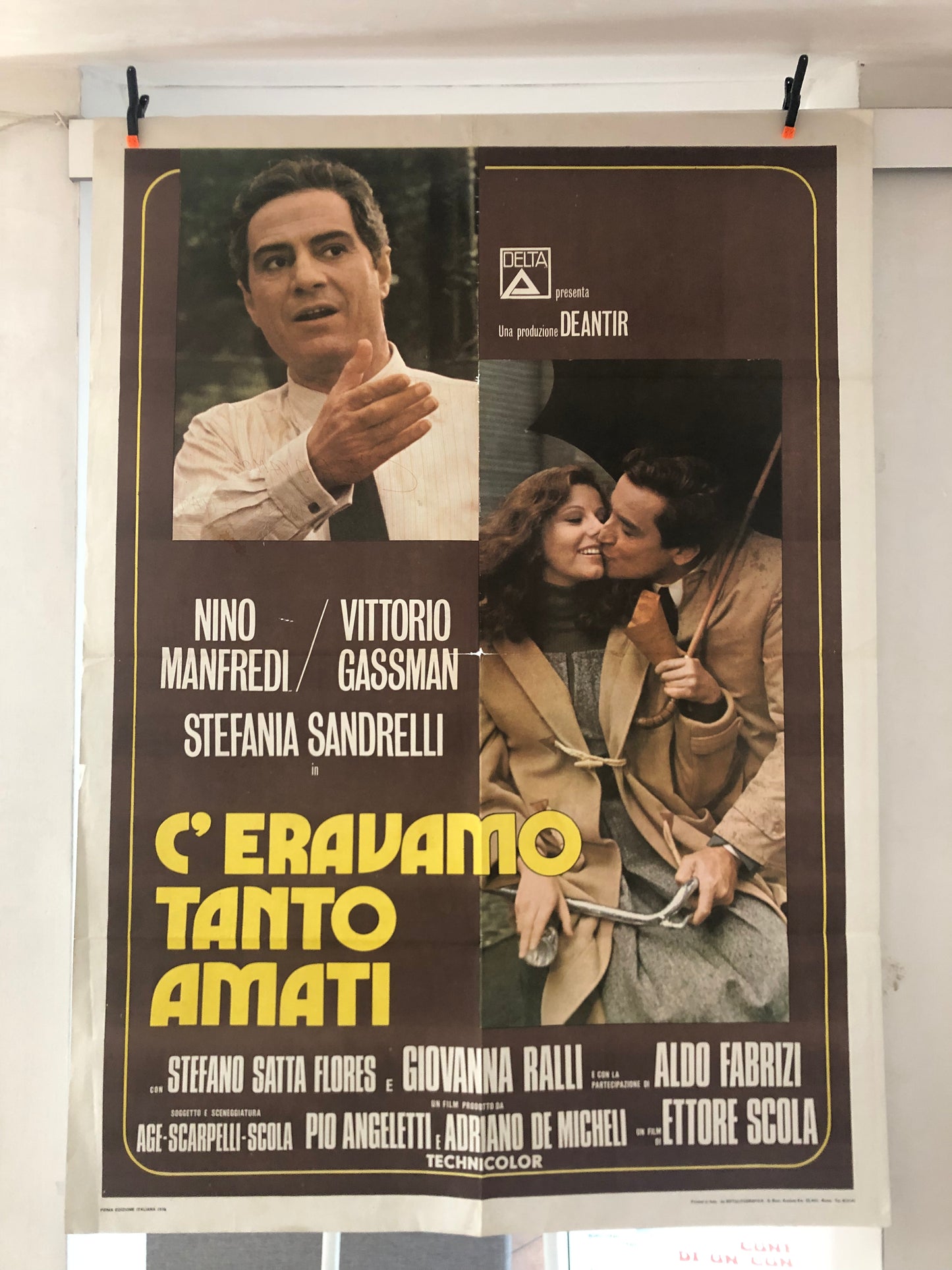 Manifesto Da Cinema Originale Film "C'Eravamo Tanto Amati", Anno 1974, Locandina cm 140x100