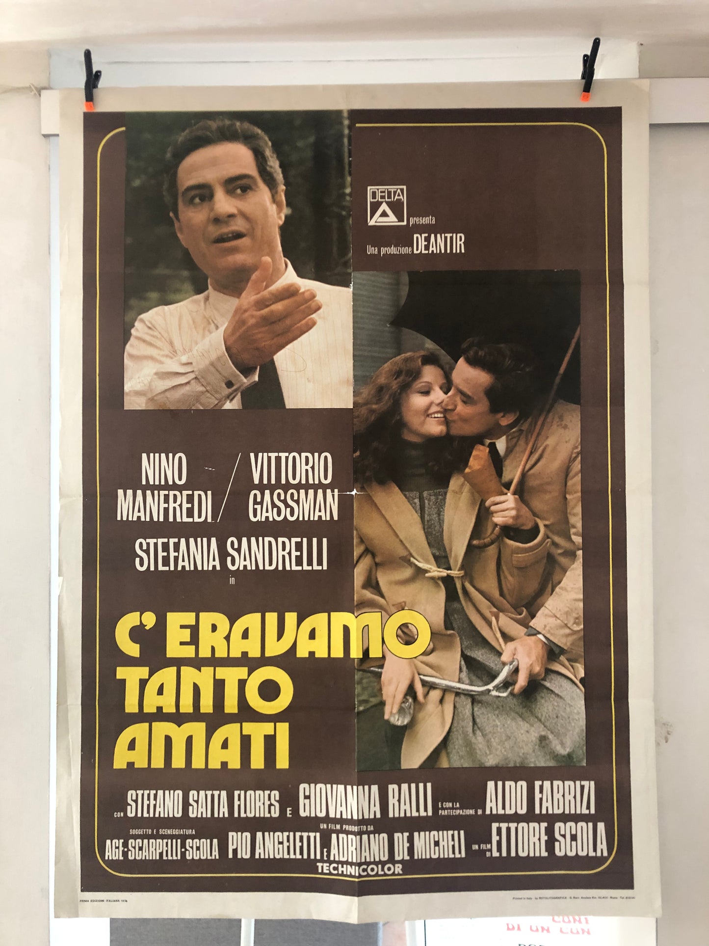 Manifesto Da Cinema Originale Film "C'Eravamo Tanto Amati", Anno 1974, Locandina cm 140x100