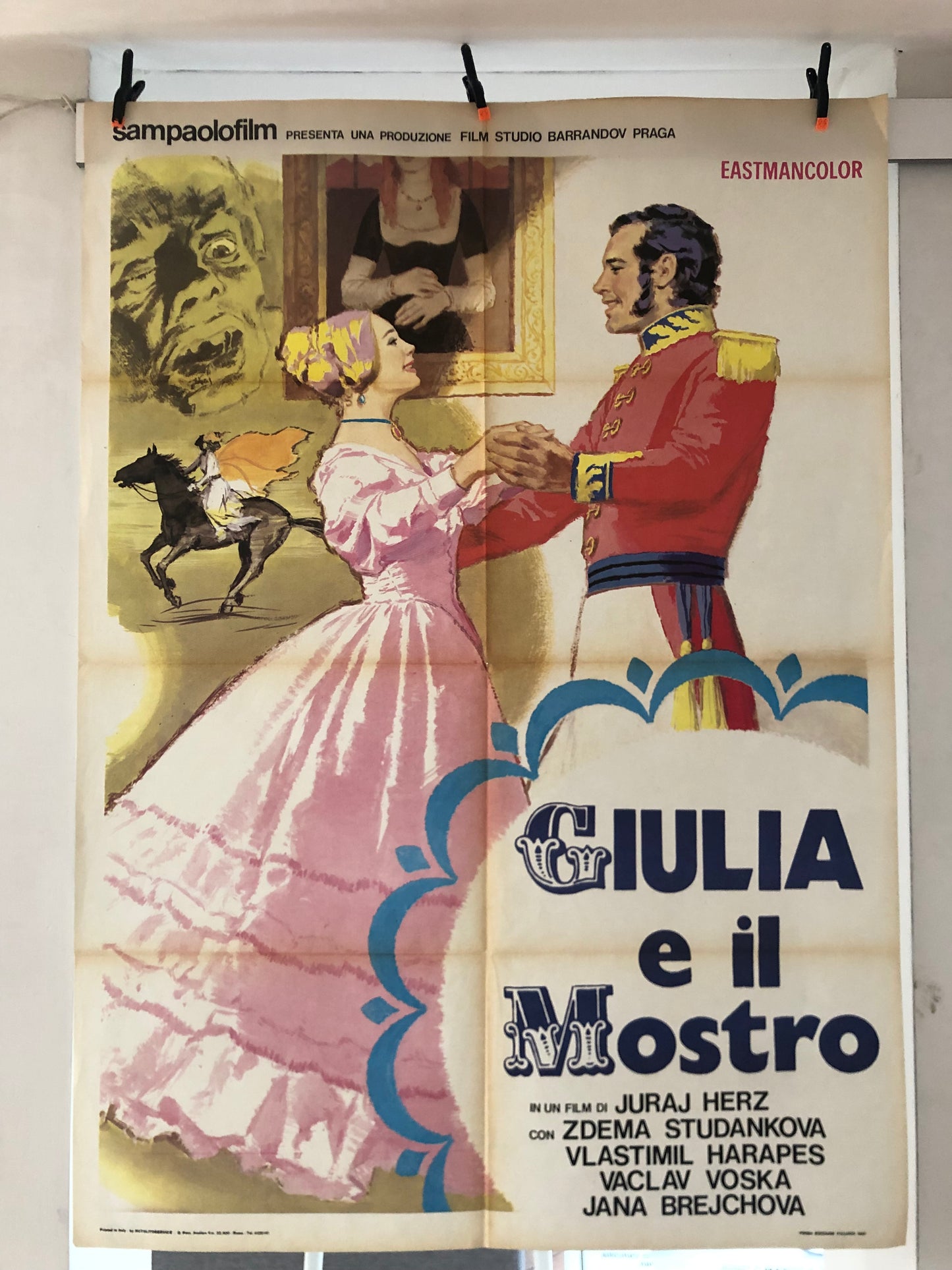 Manifesto Da Cinema Originale Film "Giulia E Il Mostro", Anno 1981, Locandina misure 140x100 cm