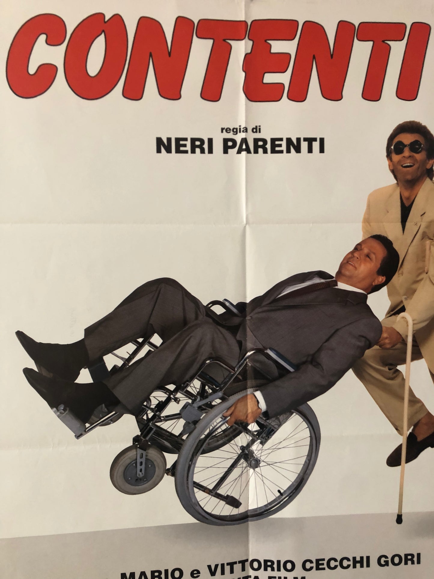 Manifesto Da Cinema Originale Film "Infelici E Contenti", Anno 1992, Locandina misure 140x100