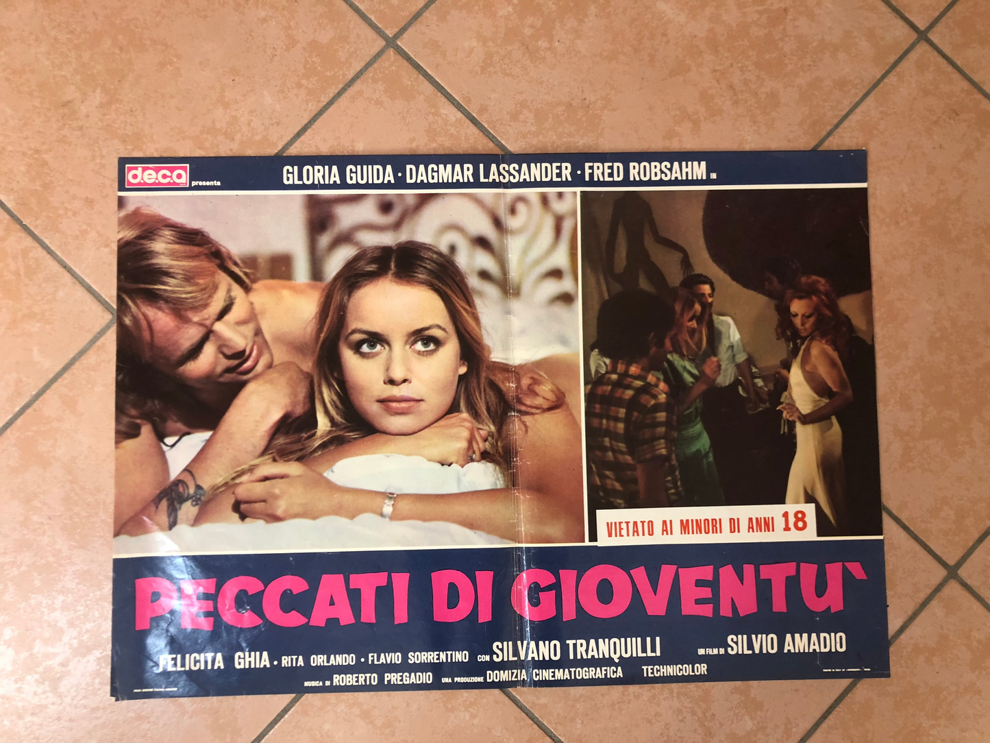 Manifesto Da Cinema Originale "Peccati Di Gioventù", Anno 1975, VM18, Locandina misure 140x100