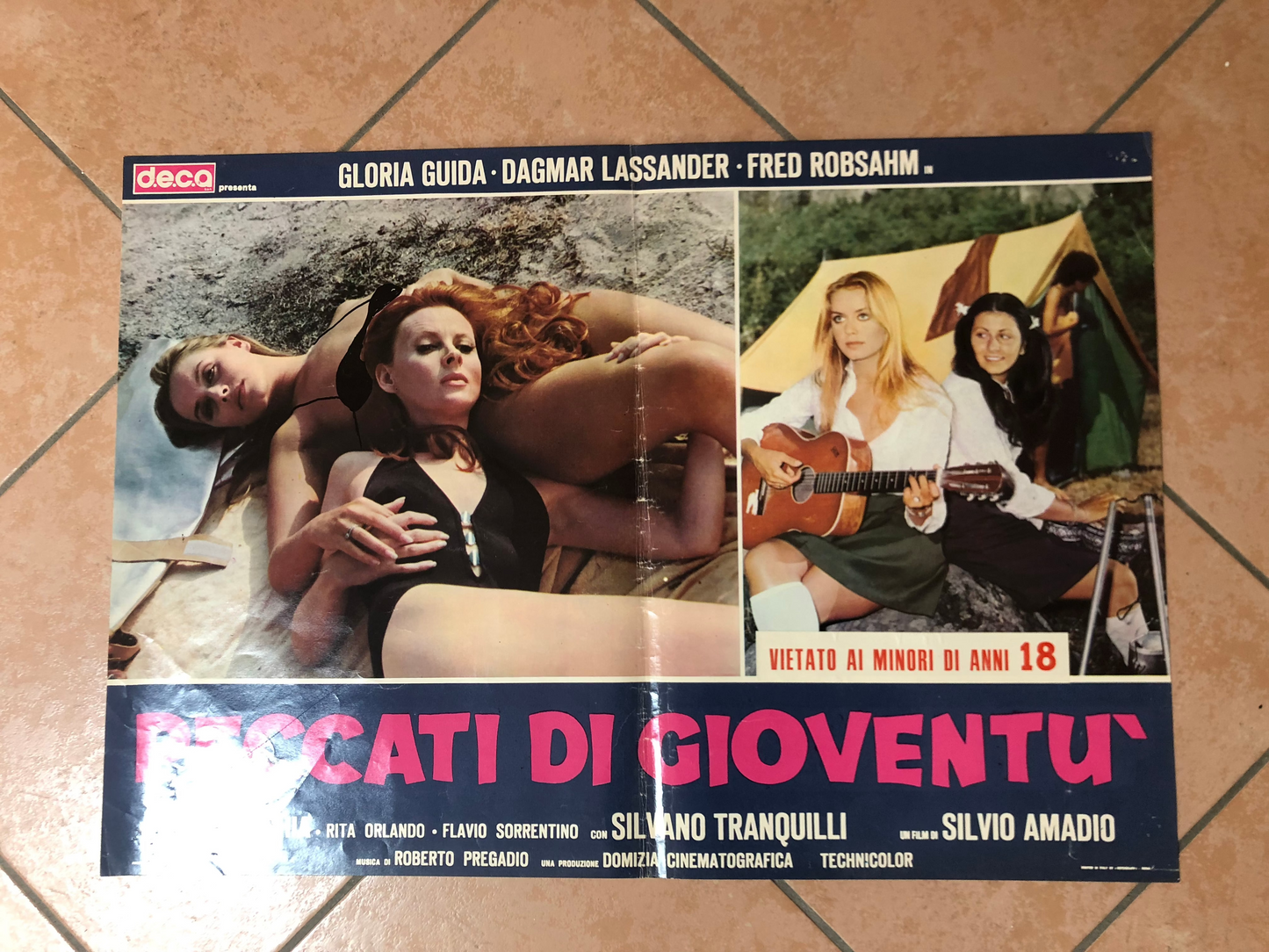 Manifesto Da Cinema Originale "Peccati Di Gioventù", Anno 1975, VM18, Locandina misure 140x100