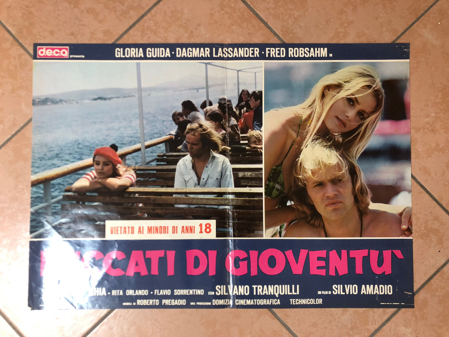 Manifesto Da Cinema Originale "Peccati Di Gioventù", Anno 1975, VM18, Locandina misure 140x100