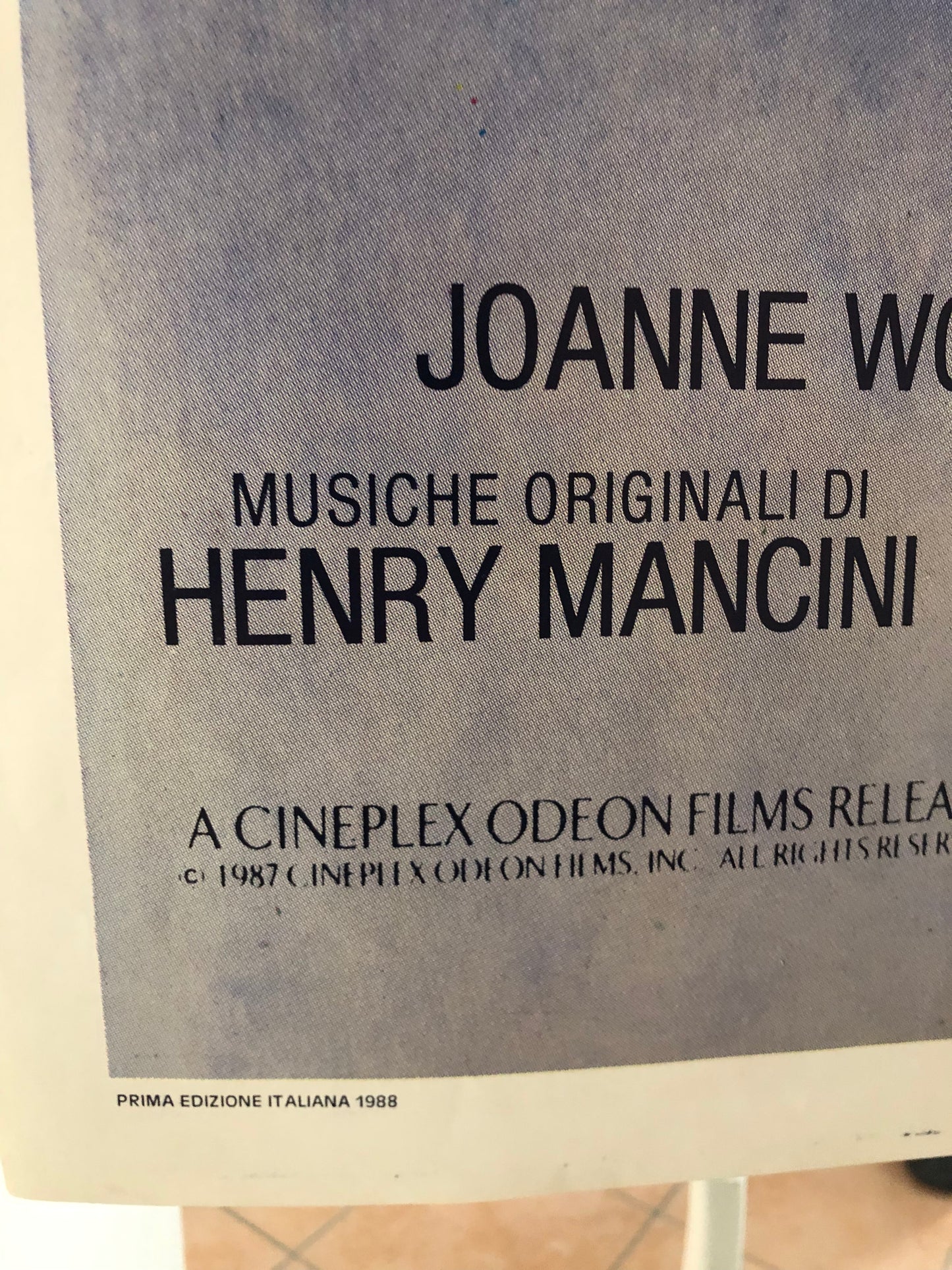 Manifesto Da Cinema Originale Film "Lo Zoo Di Vetro" di Tennessee Williams, Anno 1988, Locandina, misure 140x100