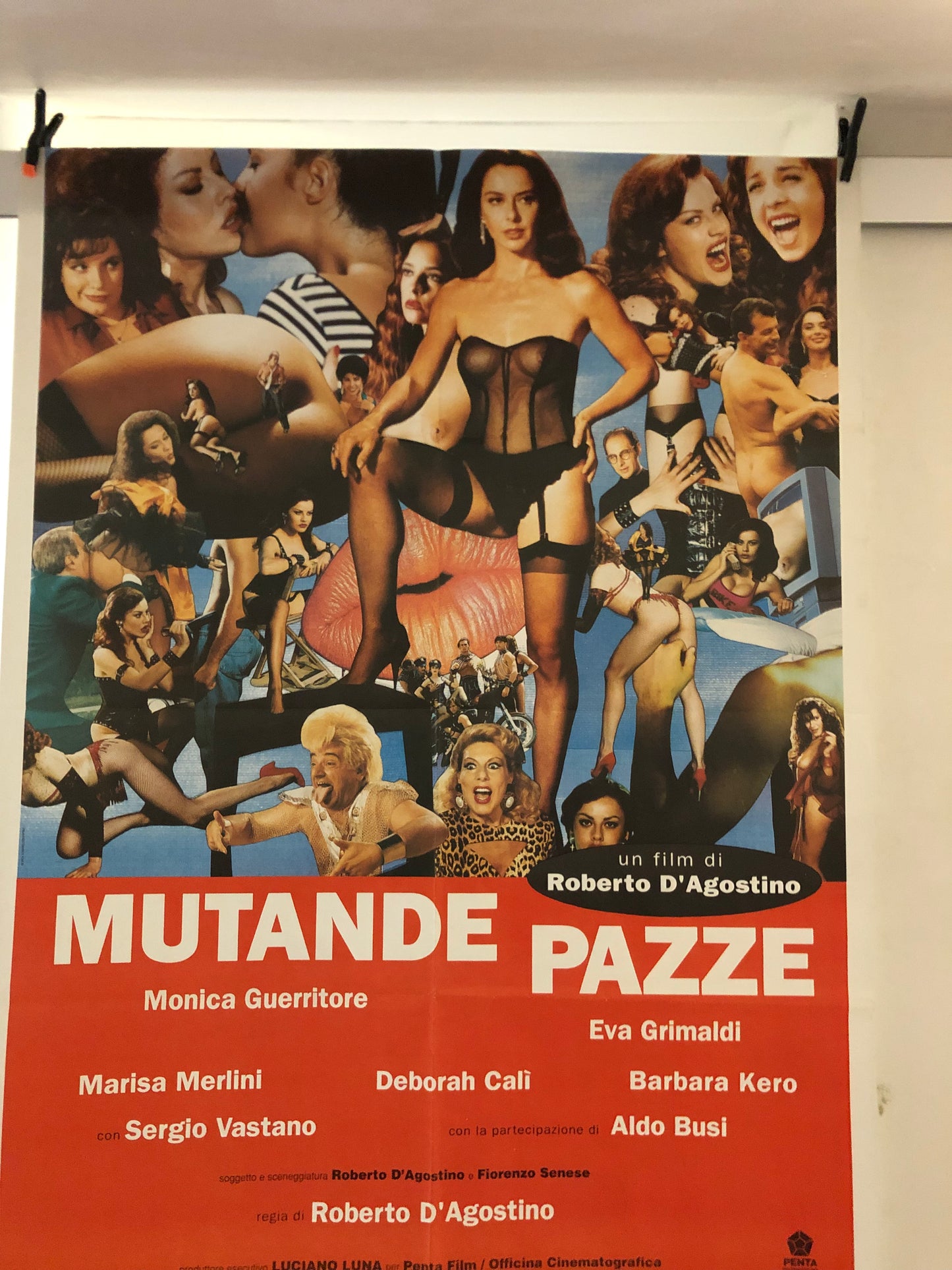 Manifesto Cinema Originale "Mutande Pazze", Anno 1992, Locandina 140x100 di Roberto D'Agostino