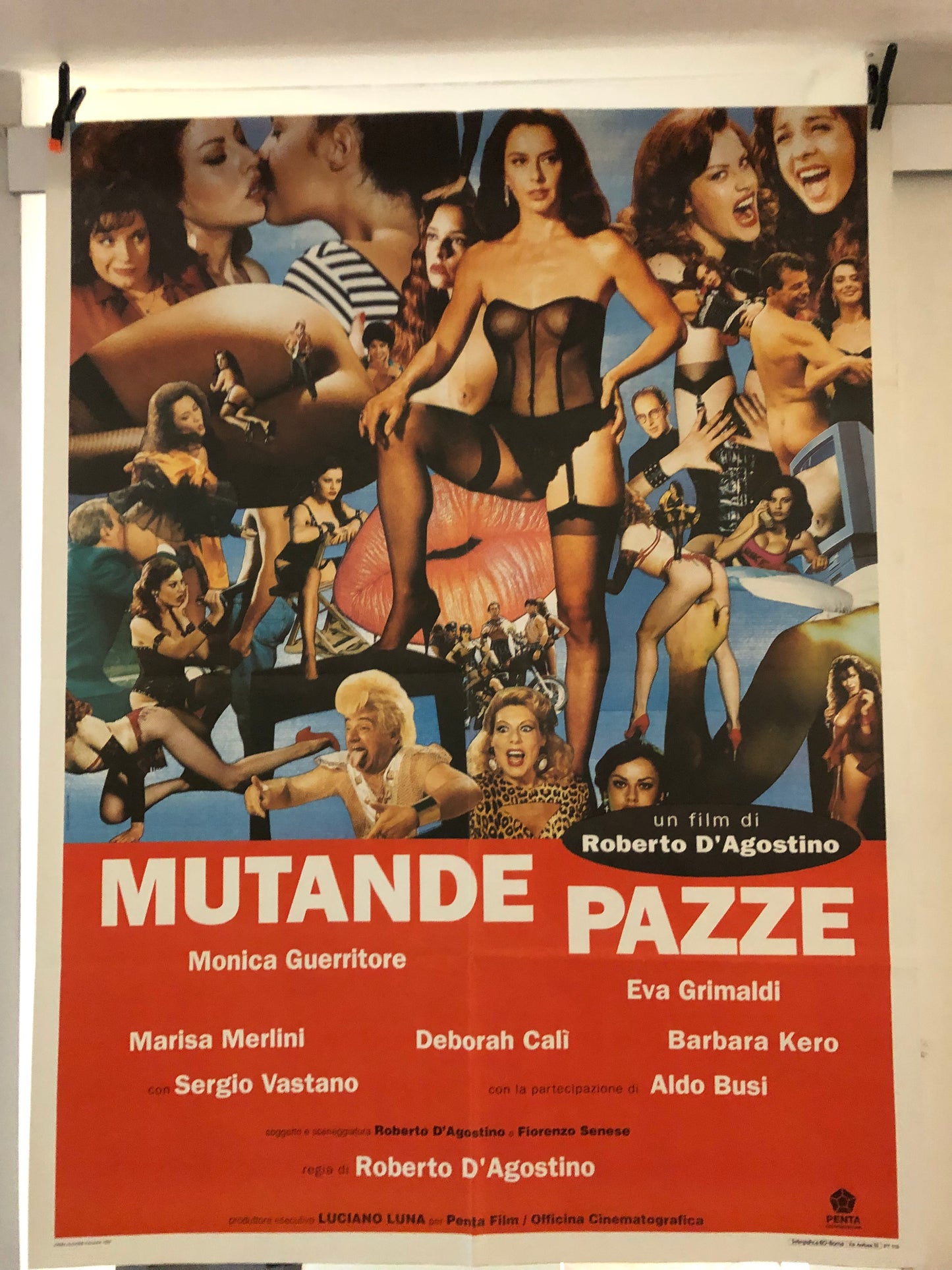 Manifesto Cinema Originale "Mutande Pazze", Anno 1992, Locandina 140x100 di Roberto D'Agostino