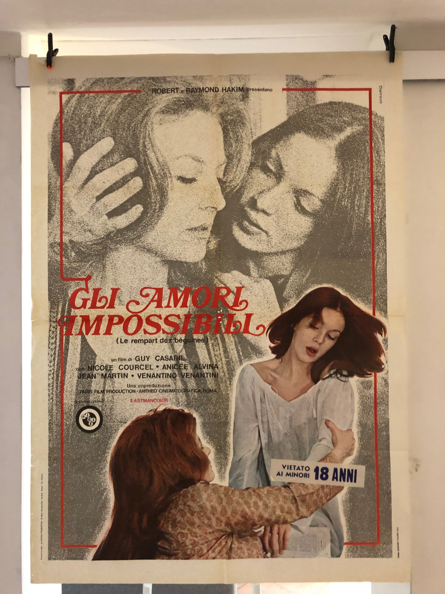 Manifesto Cinema Originale Gli Amori Impossibili VM18 1972 Locandina 140x100