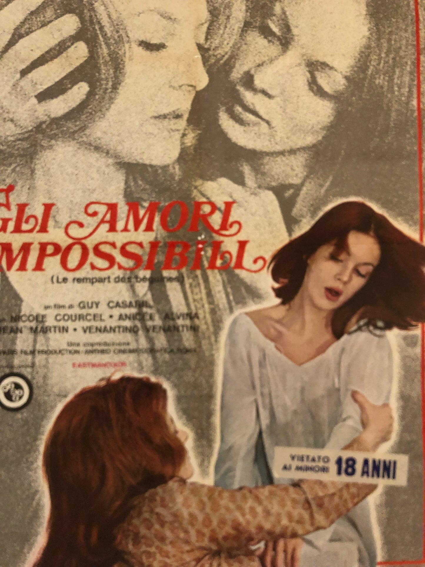 Manifesto Cinema Originale Gli Amori Impossibili VM18 1972 Locandina 140x100