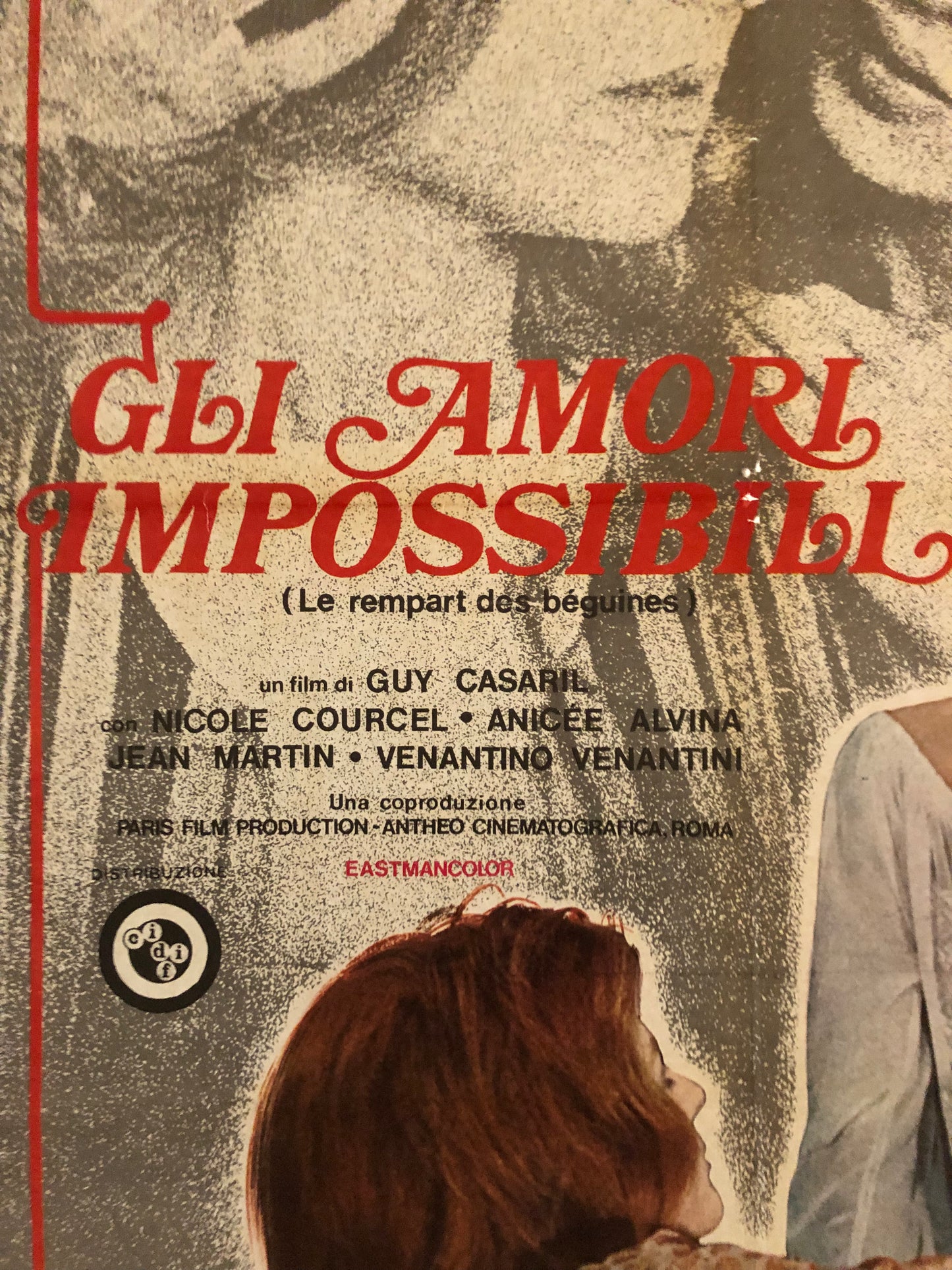 Manifesto Cinema Originale Gli Amori Impossibili VM18 1972 Locandina 140x100