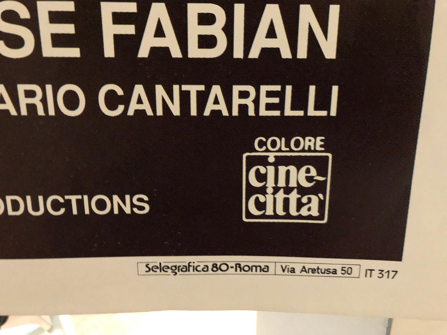 Manifesto Cinema Originale del Film "Un Commissario A Roma", anno 1992, Locandina 140x100 con Nino Manfredi