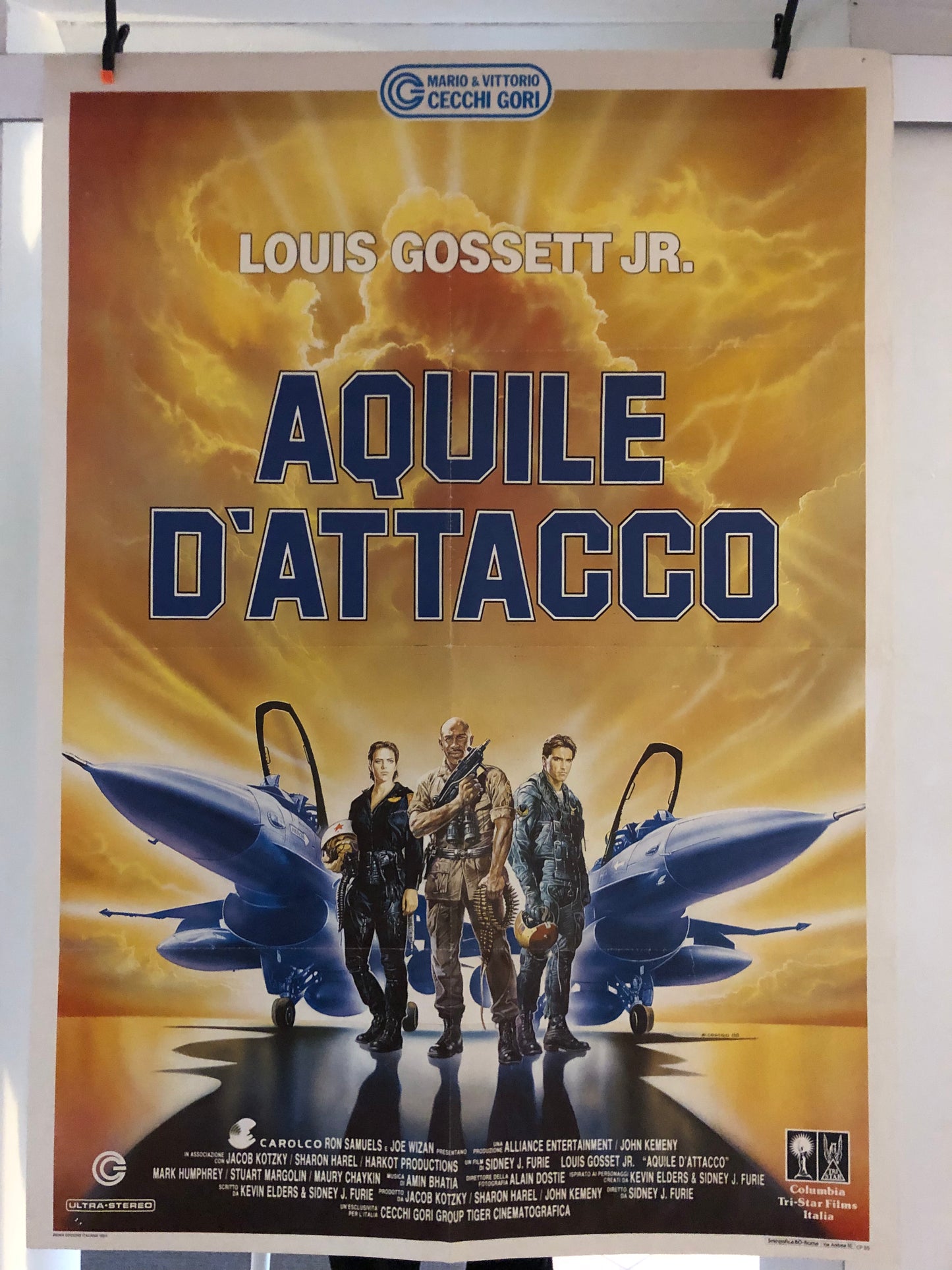 Manifesto Cinema Originale Acquile All'Attacco Anno 1989 Locandina 140x100